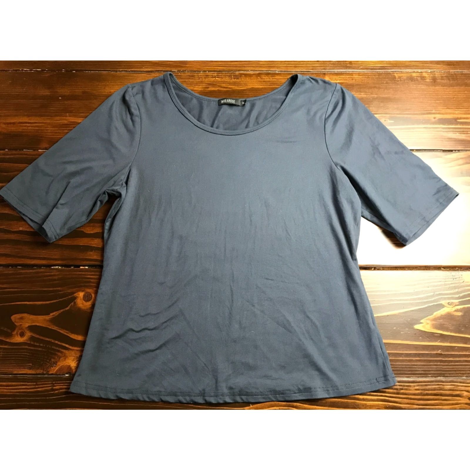 Vintage Mikarose Shirt Women's XL Gray Short Sleeve Casual T-Shirt Modern Size XL / US 12-14 / IT 48-50 - 2 Thumbnail