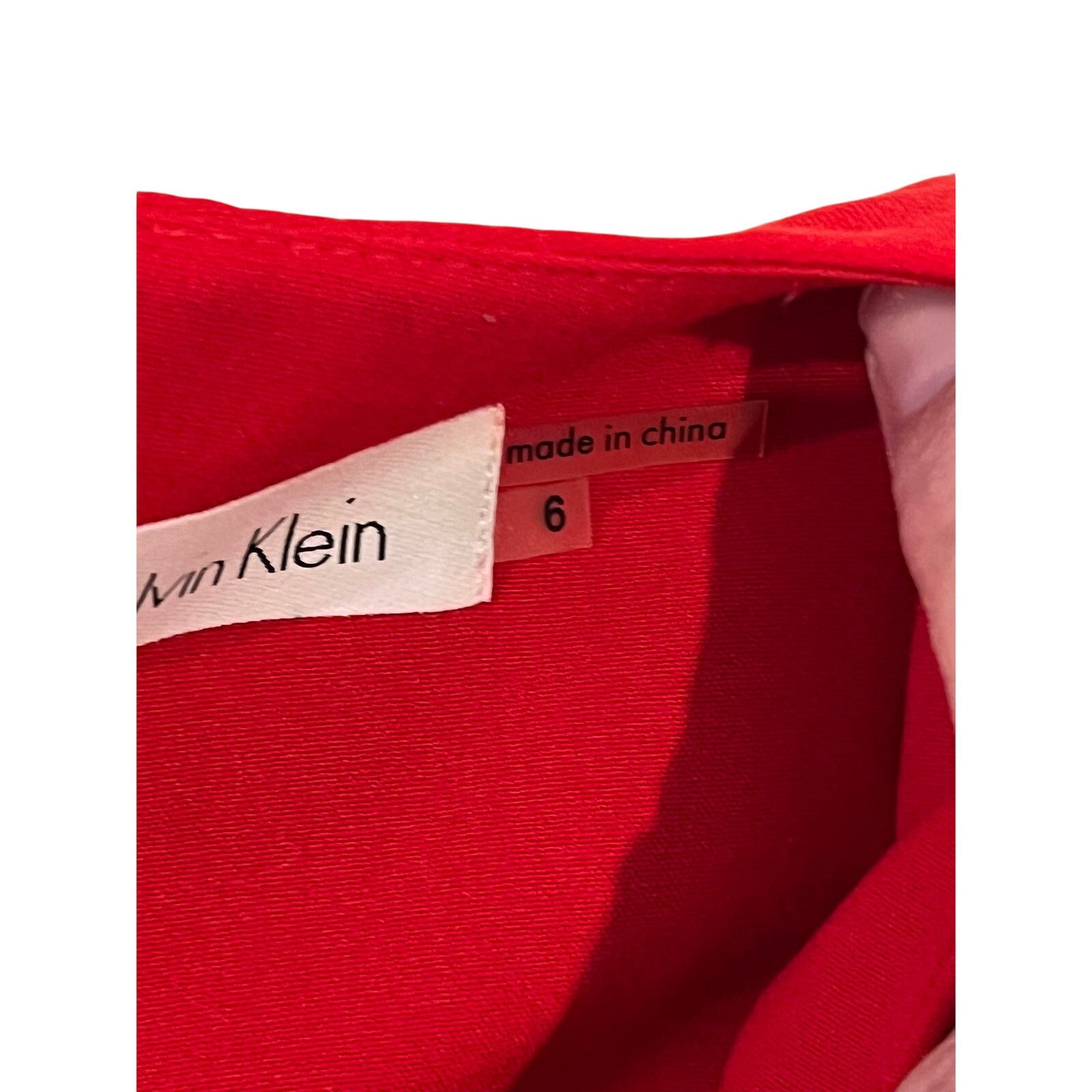 Calvin Klein Calvin Klein Red Red A-Line Dress Style CD2X1RS1 Womans 6 Size M / US 6-8 / IT 42-44 - 3 Thumbnail