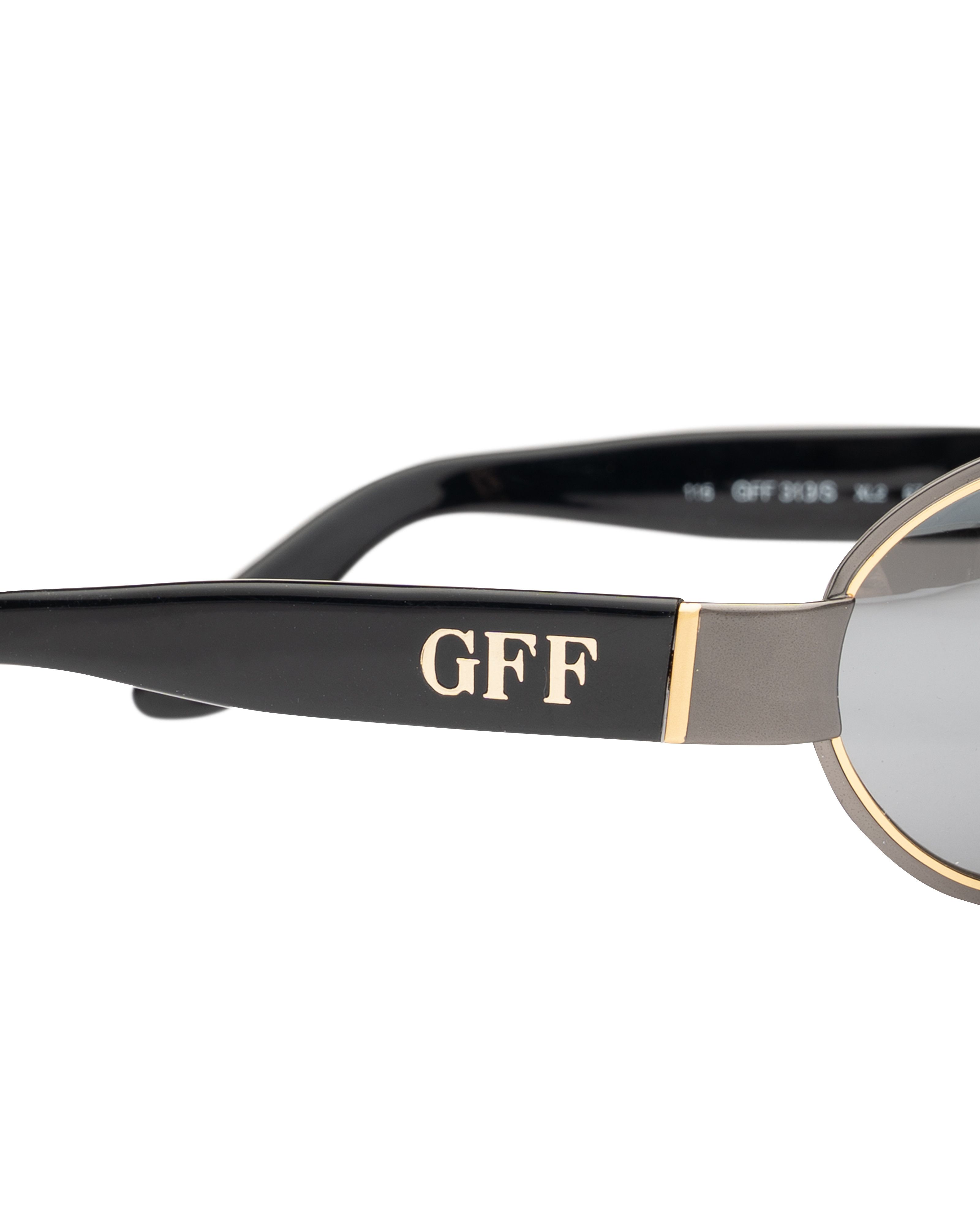 Gianfranco Ferre Gianfranco Ferre 90's Grey & Gold & Black Oval Sunglasses Size ONE SIZE - 2 Thumbnail