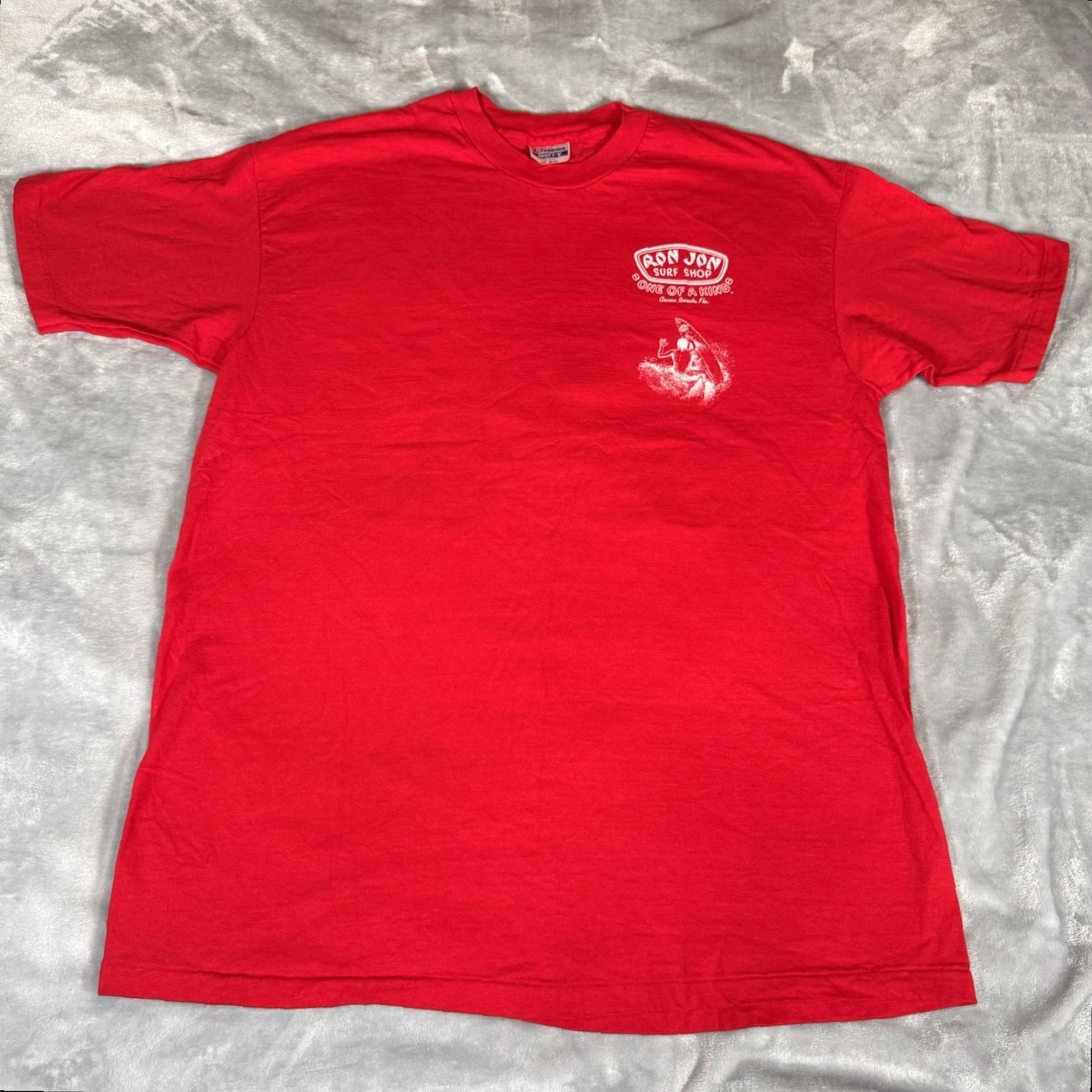 Ron Jon Surf Shop VINTAGE Ron Jon Surf Shop T-Shirt 80s Graphic Print Red Men’s XL (Fits like 2XL) Made in USA Size US XL / EU 56 / 4 - 6 Thumbnail