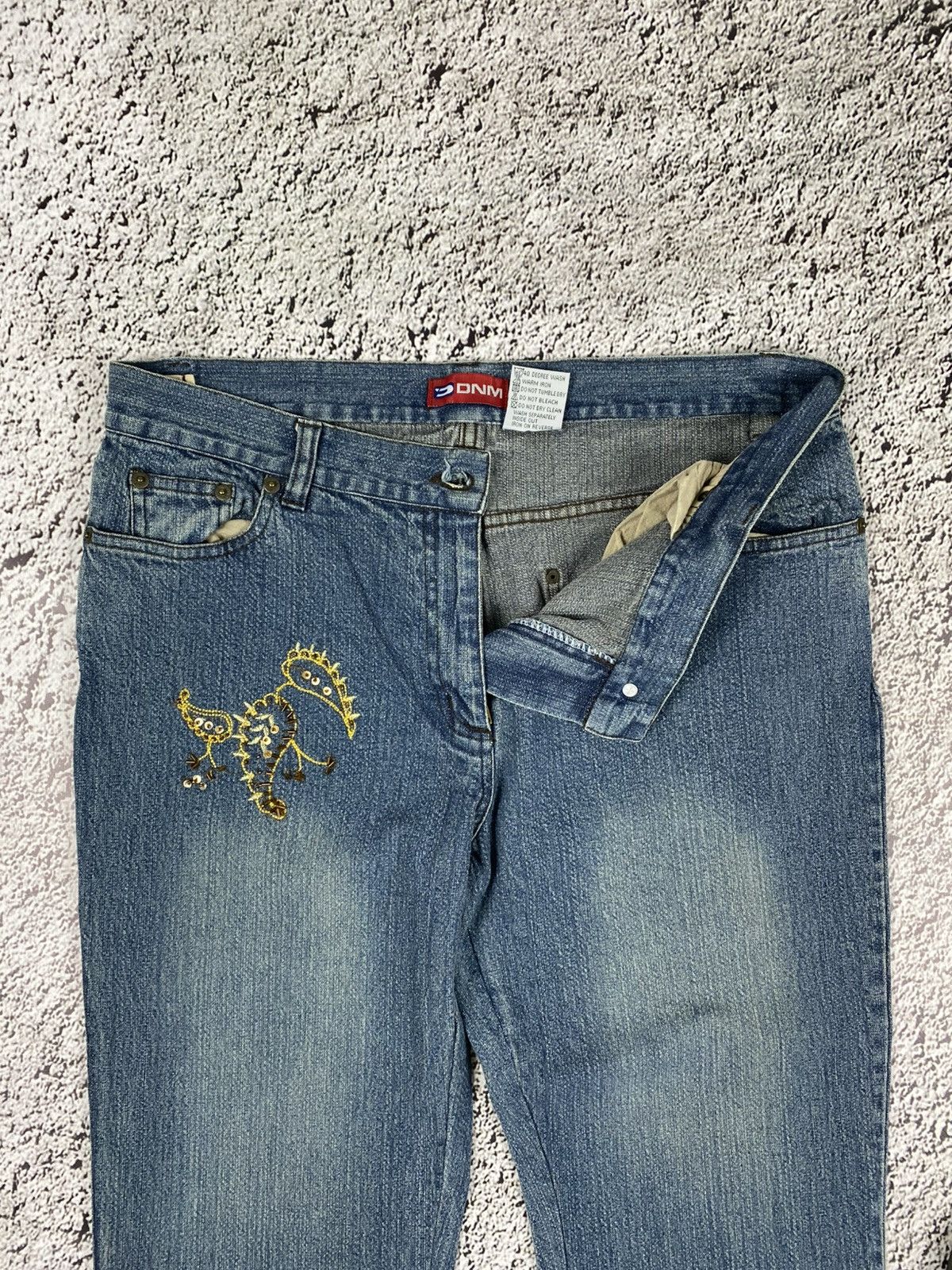 Vintage Vintage Y2K 00s low rise flared faded jeans streetwear Size 32" / US 10 / IT 46 - 3 Thumbnail