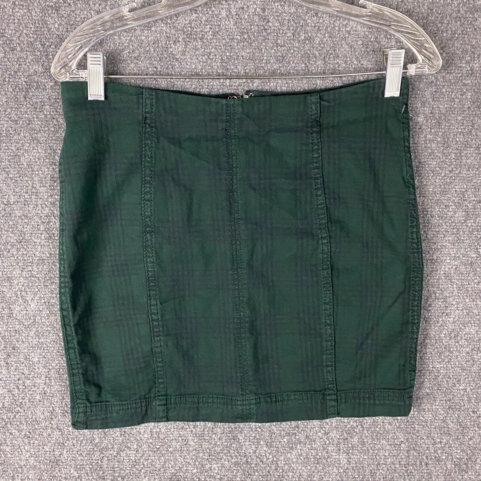 Free People Free People Skirt Women's Size 6 Green Mini Cotton Blend Size 28" / US 6 / IT 42 - 1 Thumbnail