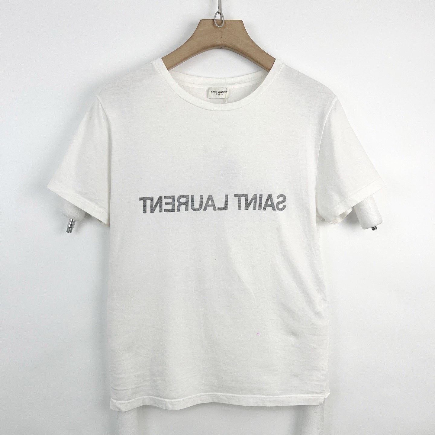 Saint Laurent Paris Saint Laurent SLP Logo Print T-Shirt Size US S / EU 44-46 / 1 - 1 Thumbnail