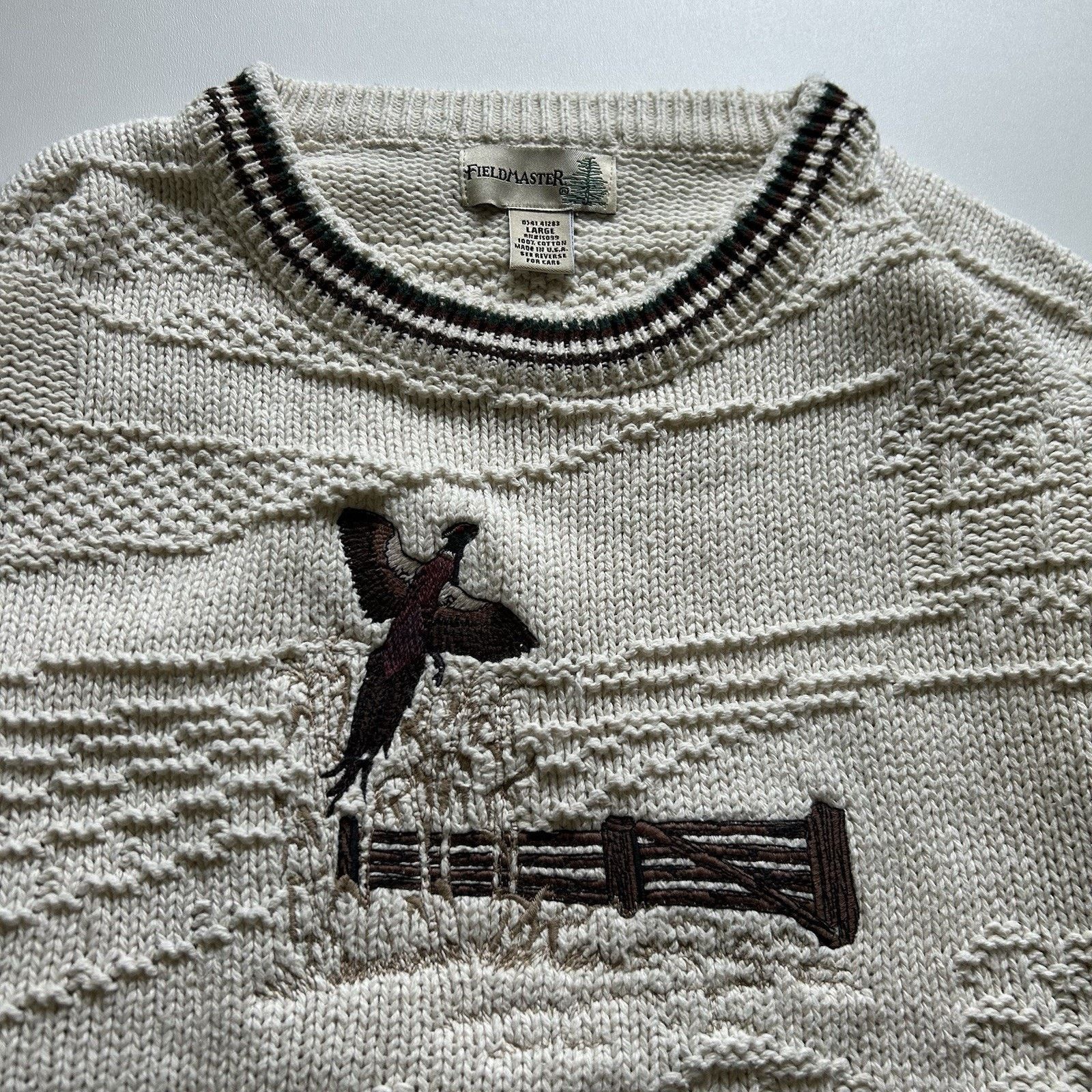 Fieldmaster Vintage Field Master Knit Sweater Crewneck Large Animal Art Size XL / US 12-14 / IT 48-50 - 5 Thumbnail