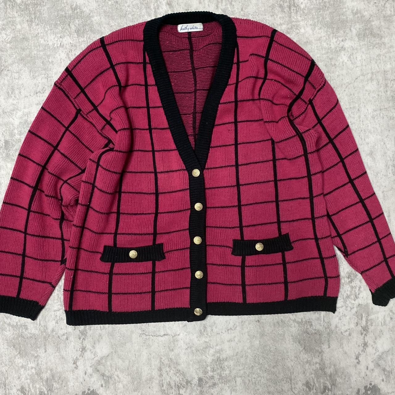 Other Pink and black vintage cardigan cardigan Size M / US 6-8 / IT 42-44 - 1 Thumbnail