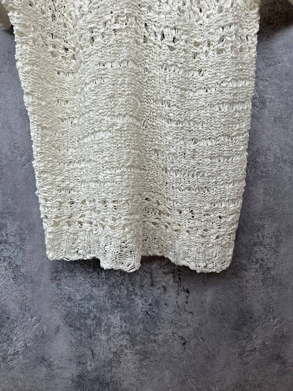 Designer Celtic & Co Crochet Stitch Top Tunic Blouse Relaxed Mako Size S / US 4 / IT 40 - 7 Thumbnail
