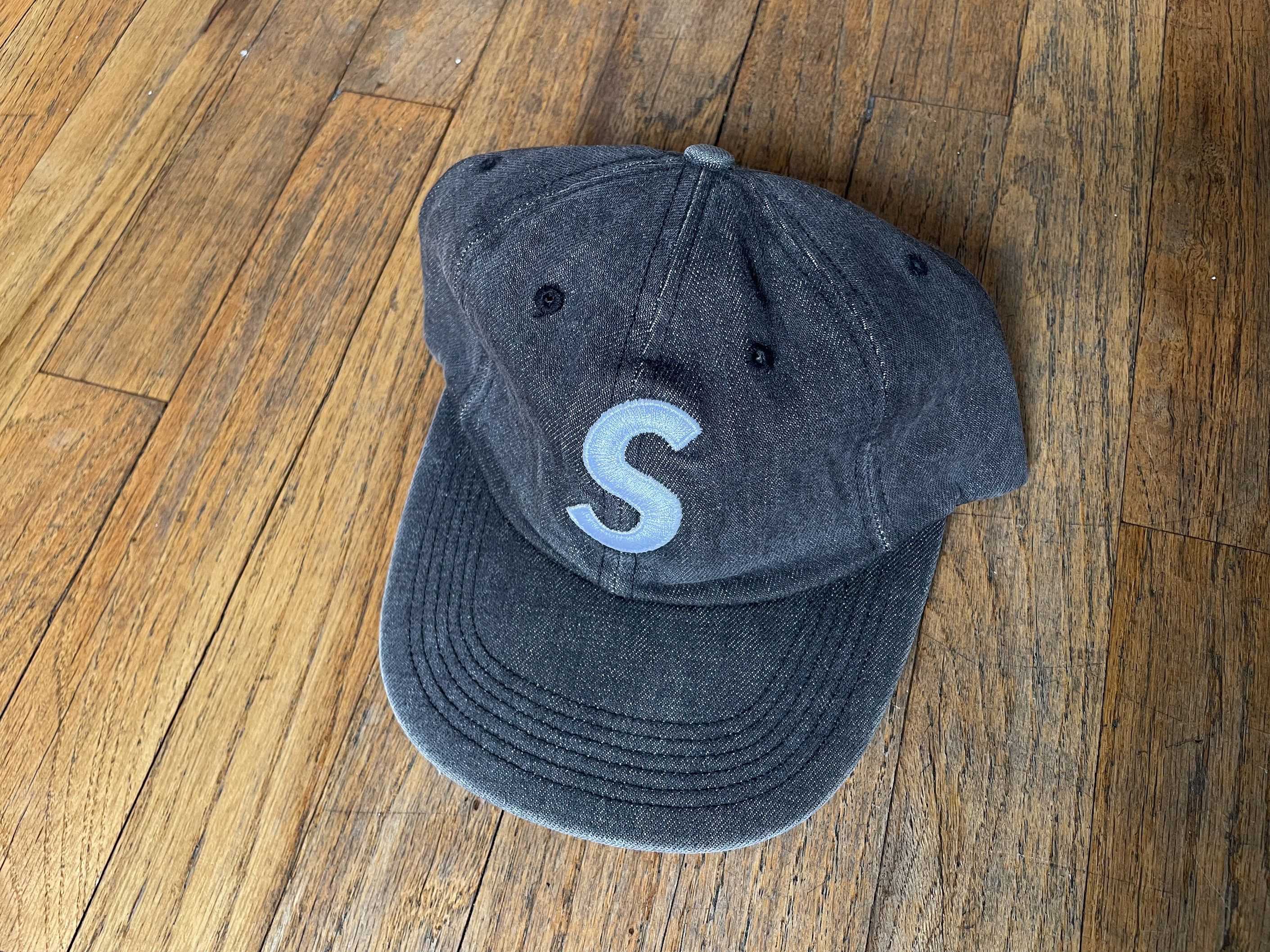 Supreme Supreme Washed Denim S Logo 6 Panel Black Size ONE SIZE - 2 Thumbnail