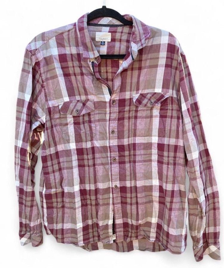 Civil Society Civil Society Burgundy Plaid Flannel Shirt XL Size US L / EU 52-54 / 3 - 2 Thumbnail