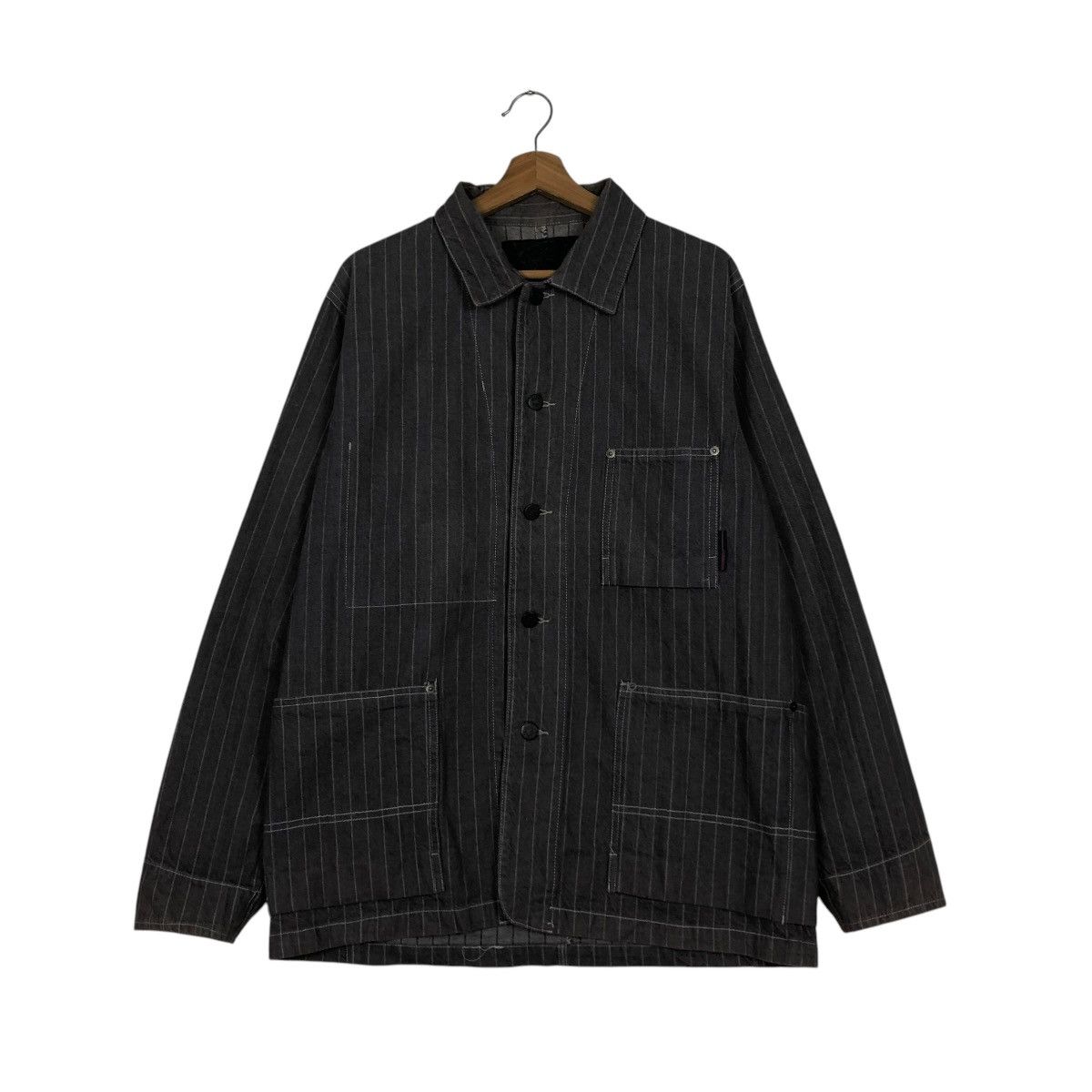 Japanese Brand 🔥VINTAGE HICKORY CHORE JACKET BREATH STRIPED ISSEY MIYAKE Size US M / EU 48-50 / 2 - 3 Thumbnail