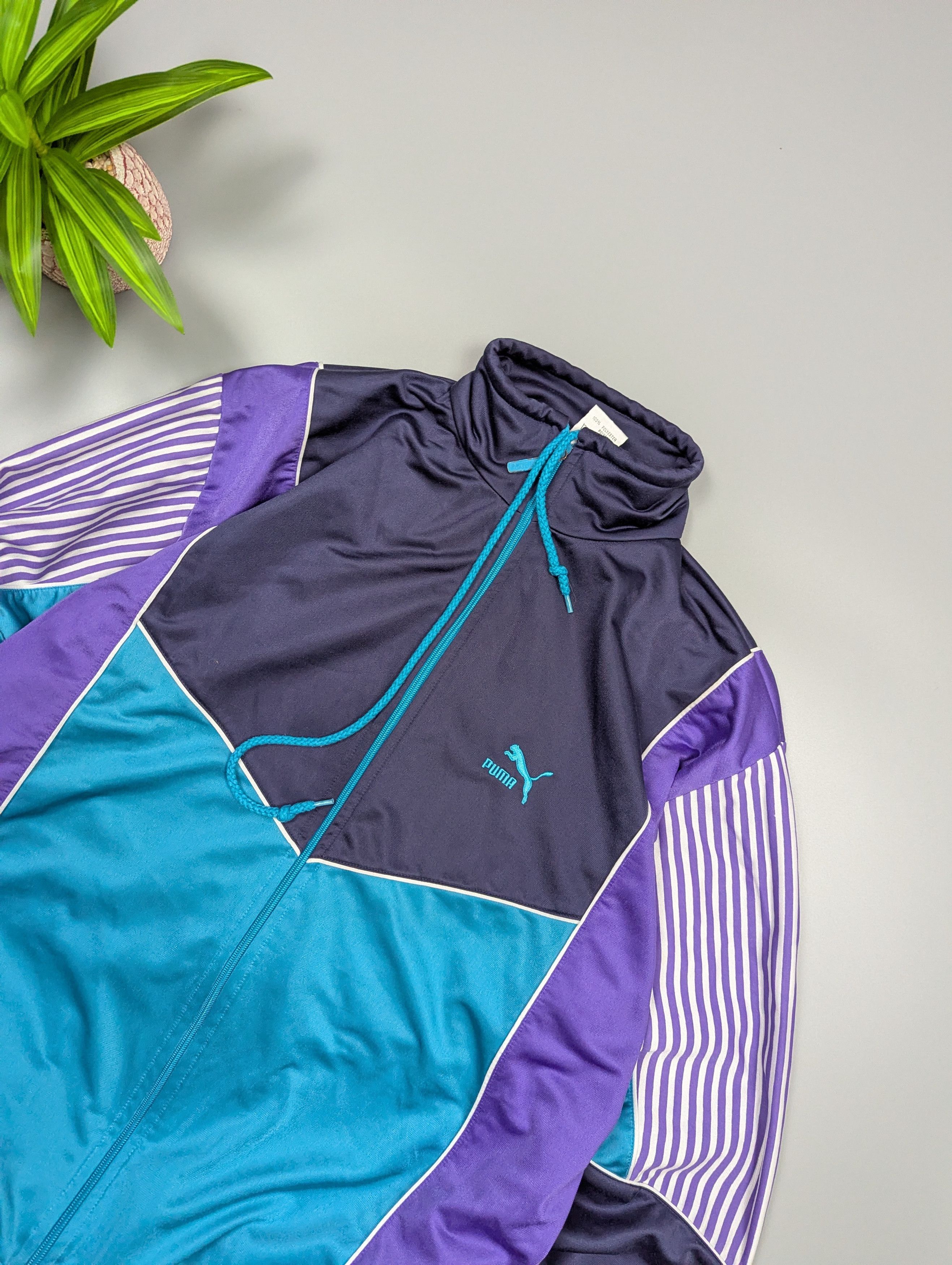 Puma PUMA Lightweight Sports Full Zip Color Block Track Jacket Size US M / EU 48-50 / 2 - 4 Thumbnail