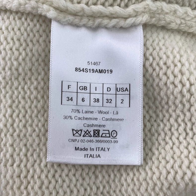 Dior Dior Size 34 Color-blocked logo letter inlaid wool round-n Size US XS / EU 42 / 0 - 6 Thumbnail