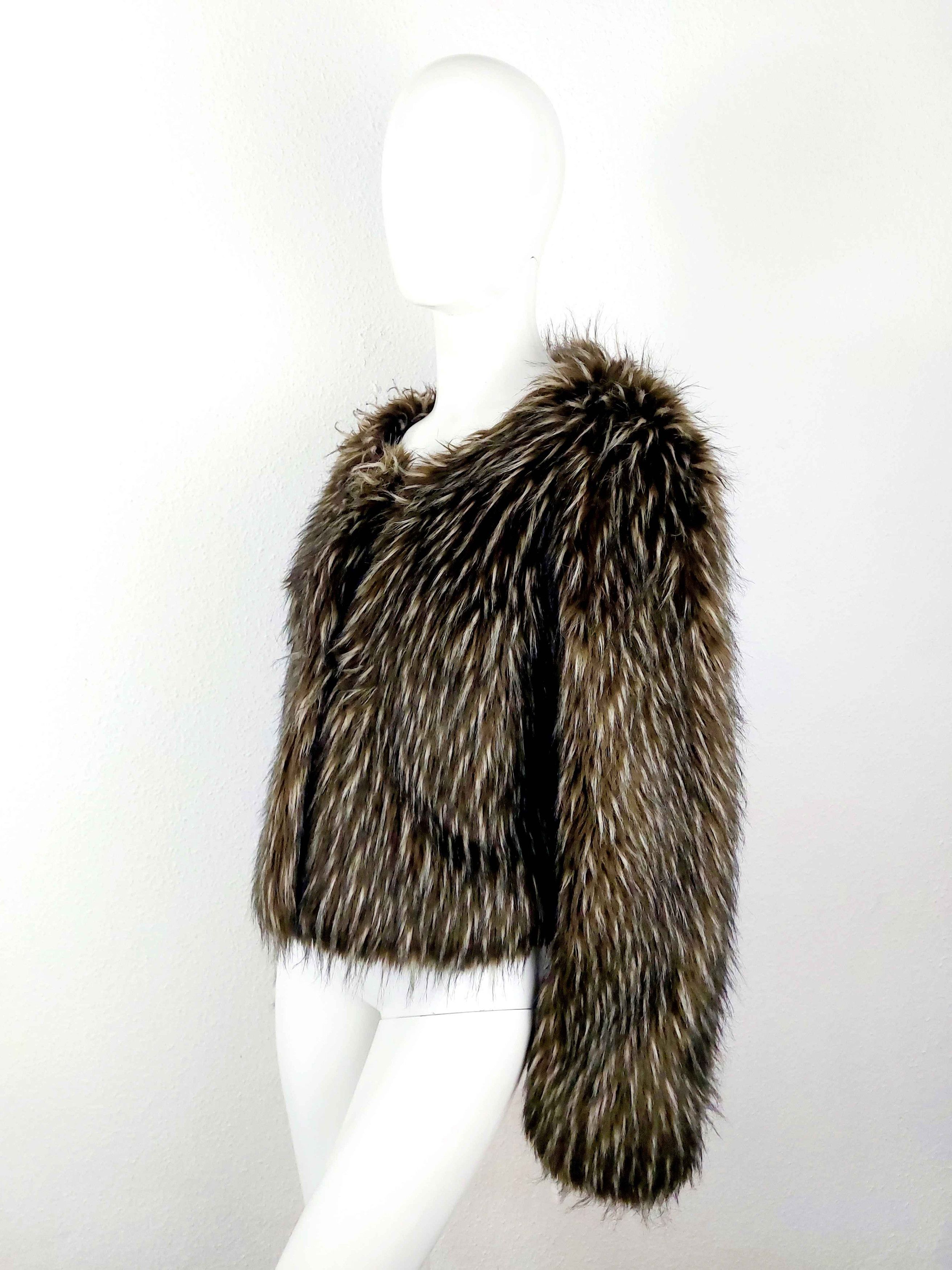 Dolce & Gabbana Miss Sixty Mohair Faux Fur Avant Garde Jacket Coat Size L / US 10 / IT 46 - 4 Thumbnail