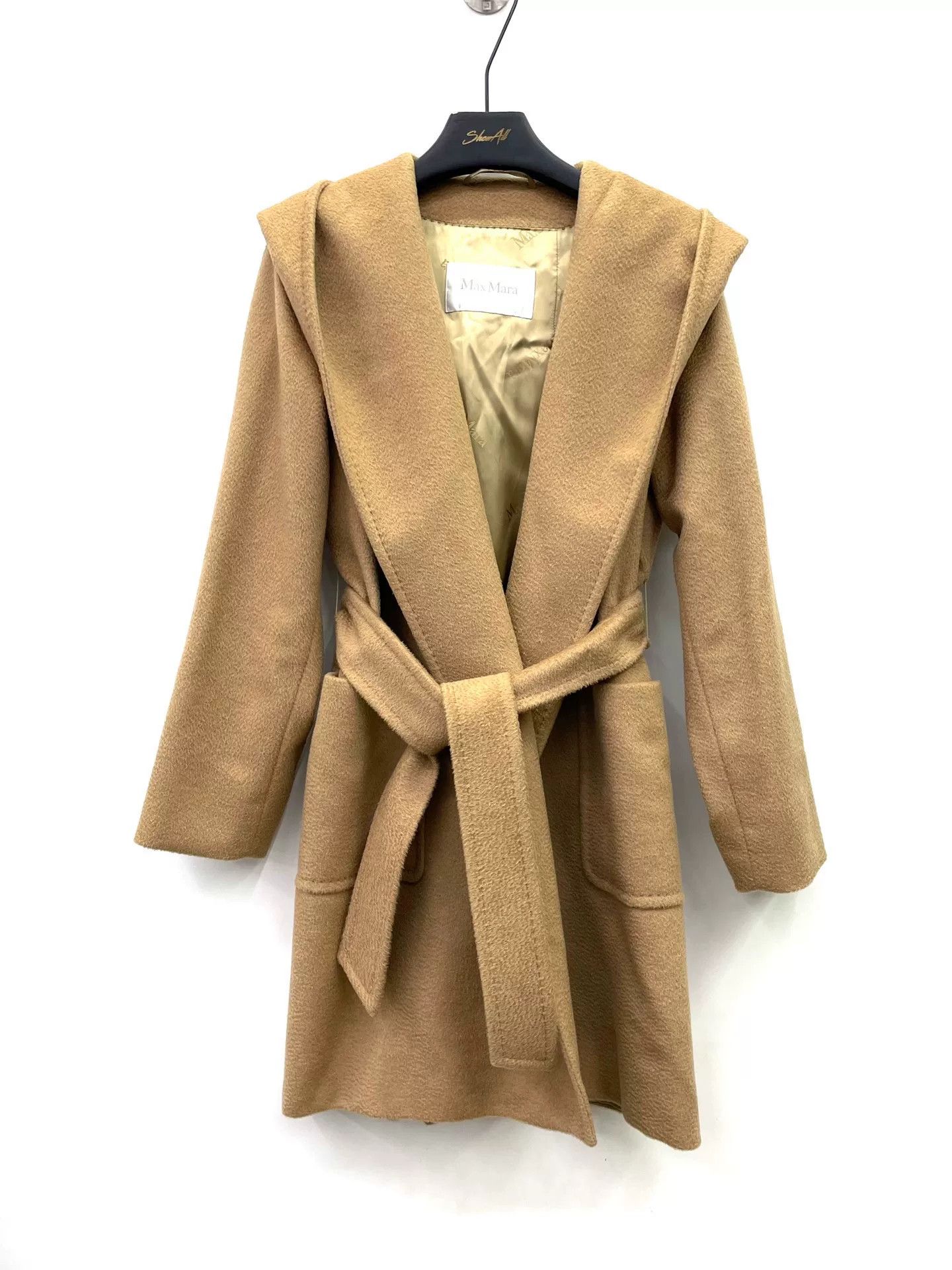 maxmara rialto collection camel wool coat