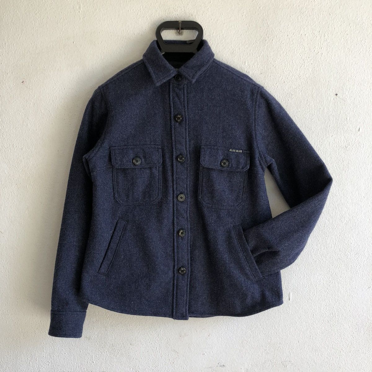 Blue Blue Japan BLUE BLUE button up wool shirt Size S / US 4 / IT 40 - 2 Thumbnail