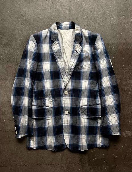 Takahiromiyashita The Soloist. TAKAHIROMIYASHITA TheSoloist. Plaid Tailored Blazer Size 40L - 1 Thumbnail