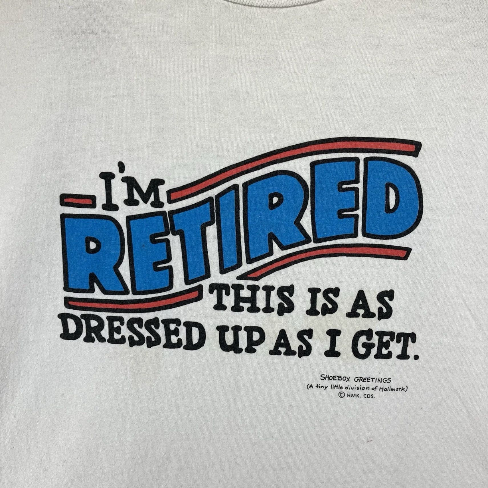Jerzees VINTAGE Jerzees White T-Shirt Hallmark 80s 90s Funny Quote Dad Crew Neck Short Sleeve XL Men Reds? Size US XL / EU 56 / 4 - 3 Thumbnail