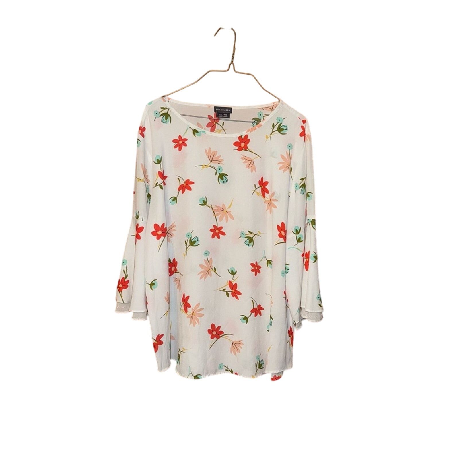Van Heusen Van Heusen Floral Print Women's Top - Size XL / US 12-14 / IT 48-50 - 1 Thumbnail