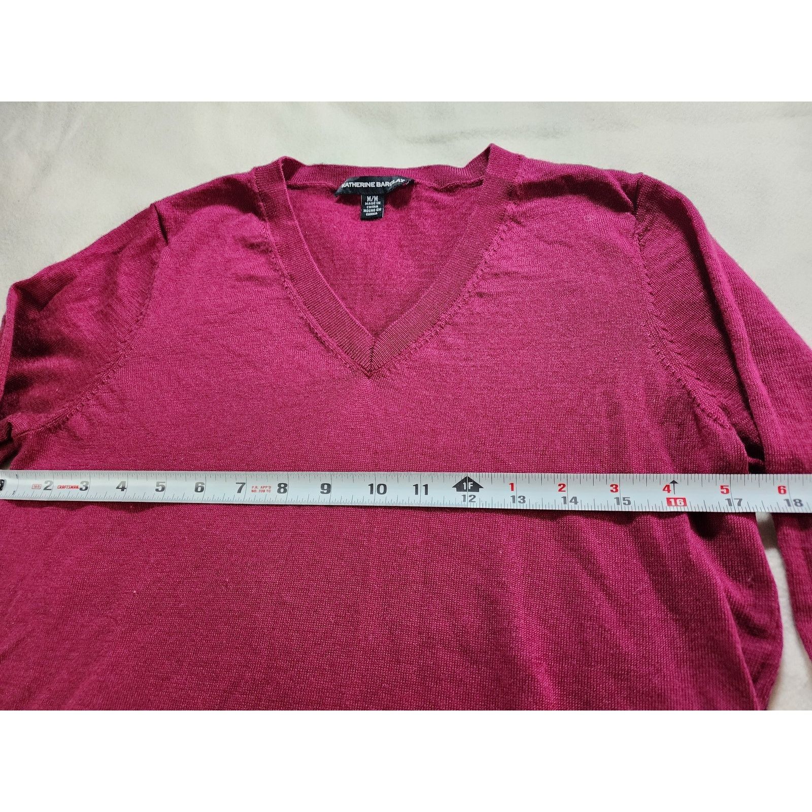 Other Katherine Barclay Womens M 100% Fine Merino Wool Sweater Size M / US 6-8 / IT 42-44 - 4 Thumbnail