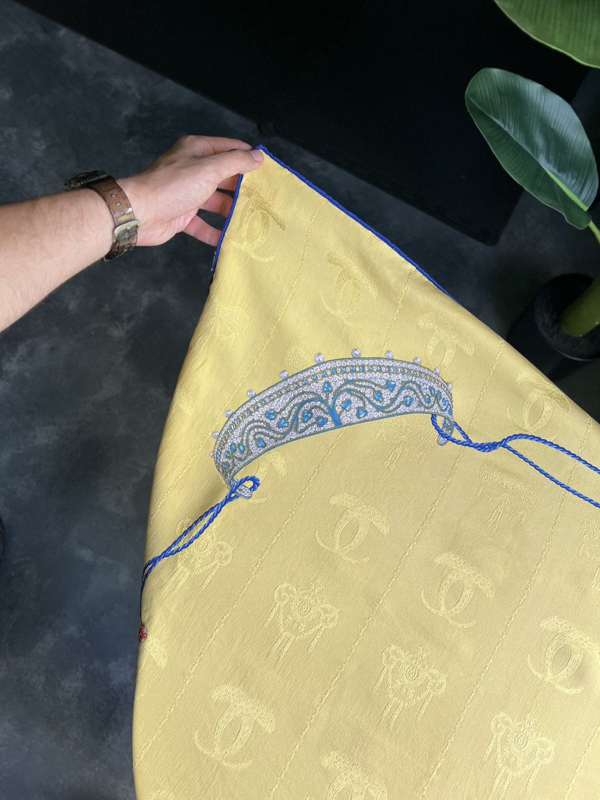 Cartier Vintage Cartier Yellow Silk Scarf Jewelry Print Paris Size ONE SIZE - 18 Thumbnail