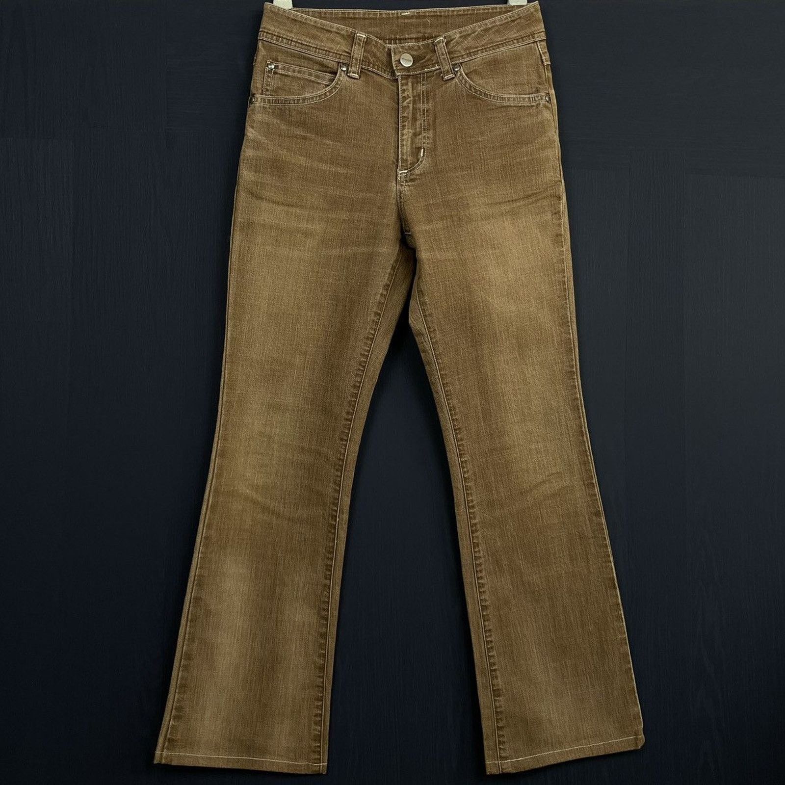 Japanese Brand × Wrangler 🇯🇵VTG WRANGLER Flared Tan Denim Size US 29 - 1 Thumbnail