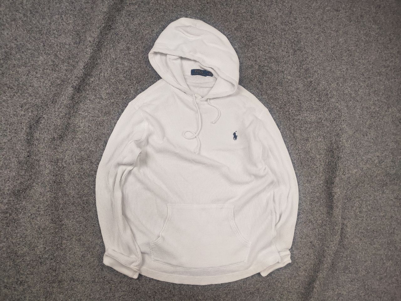 Polo Ralph Lauren Polo Ralph Lauren Vintage waffle White fabric Hoodie Size US S / EU 44-46 / 1 - 1 Thumbnail