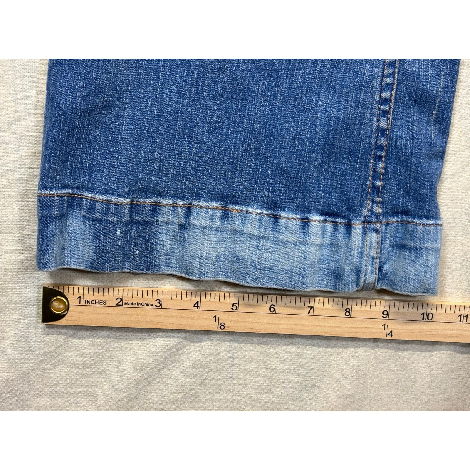 The Unbranded Brand Allen B Embellished Bootcut Jeans Blue Beaded Flare W32 Size 32" / US 10 / IT 46 - 6 Thumbnail