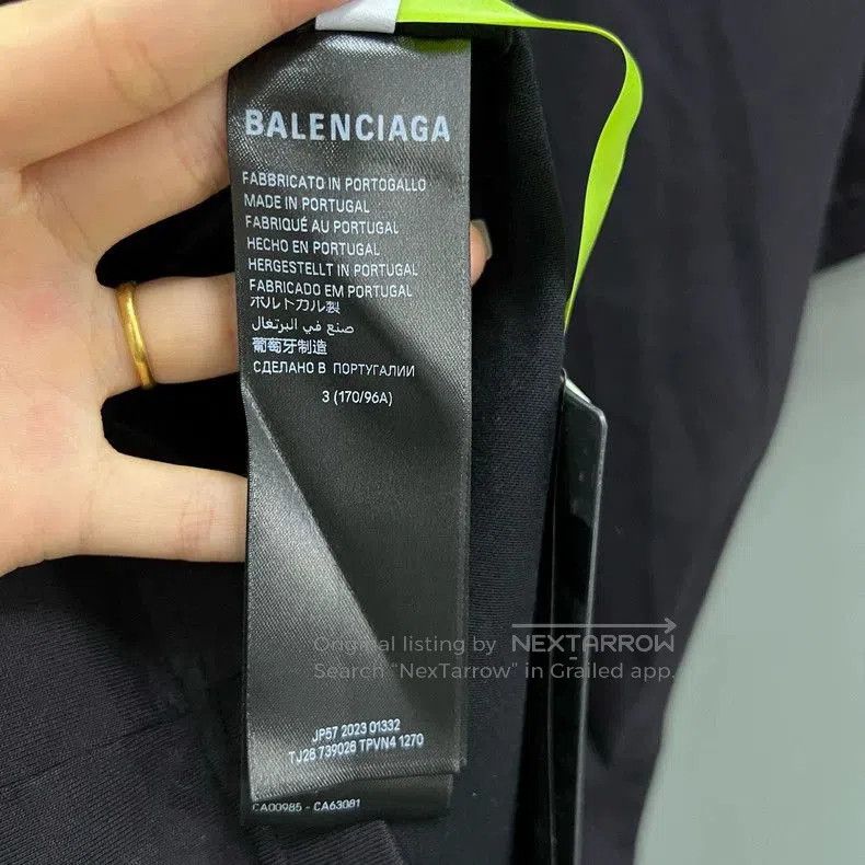 Balenciaga Balenciaga Black Logo Tag Short Sleeve. Size US XS / EU 42 / 0 - 5 Thumbnail