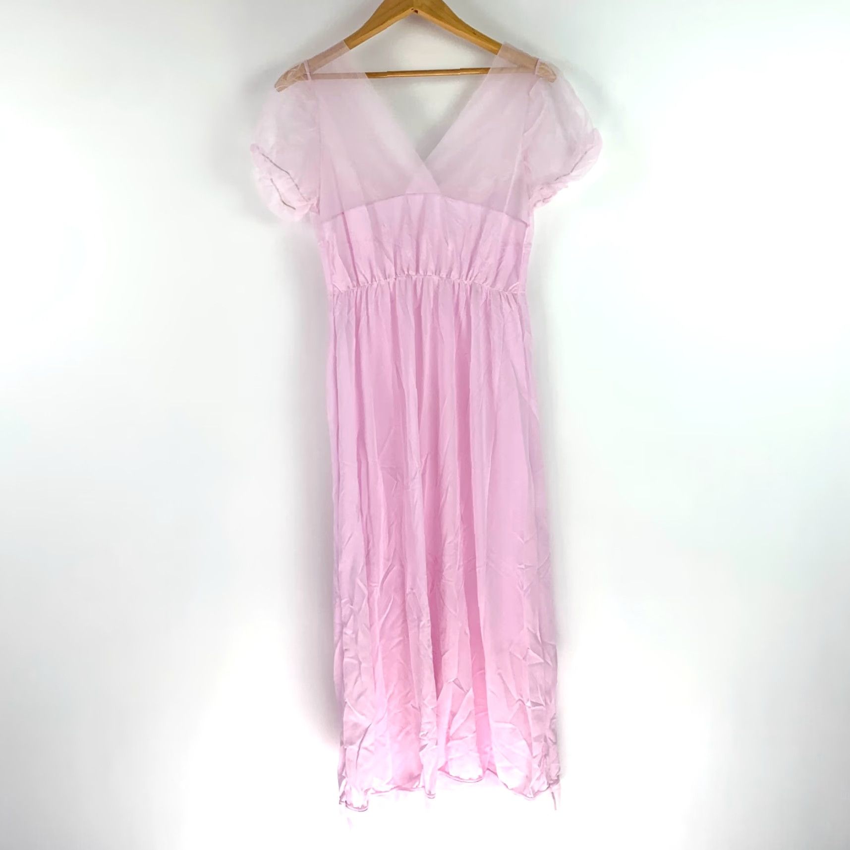 Vintage VINTAGE Purple Lace Nylon Sheer Slip Nightgown Chest 29" Nightgown Eveningwear 1960s Womens Size ONE SIZE - 4 Thumbnail