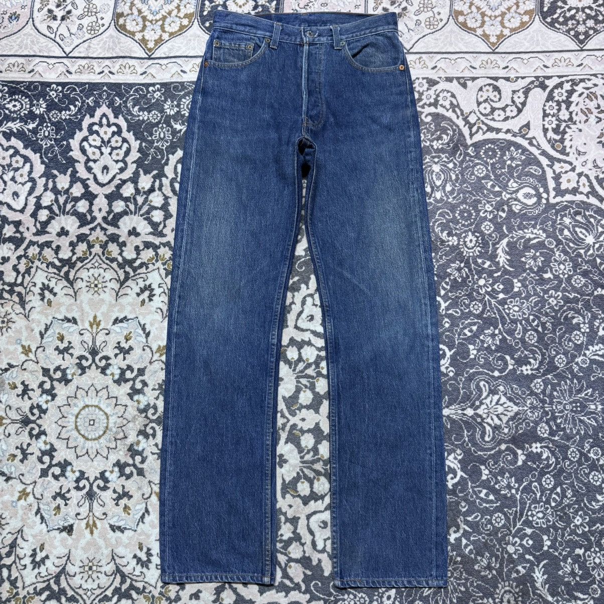 Levi's Vintage 90s Levis 501xx Dark Blue Denim Jeans Size US 29 - 3 Thumbnail