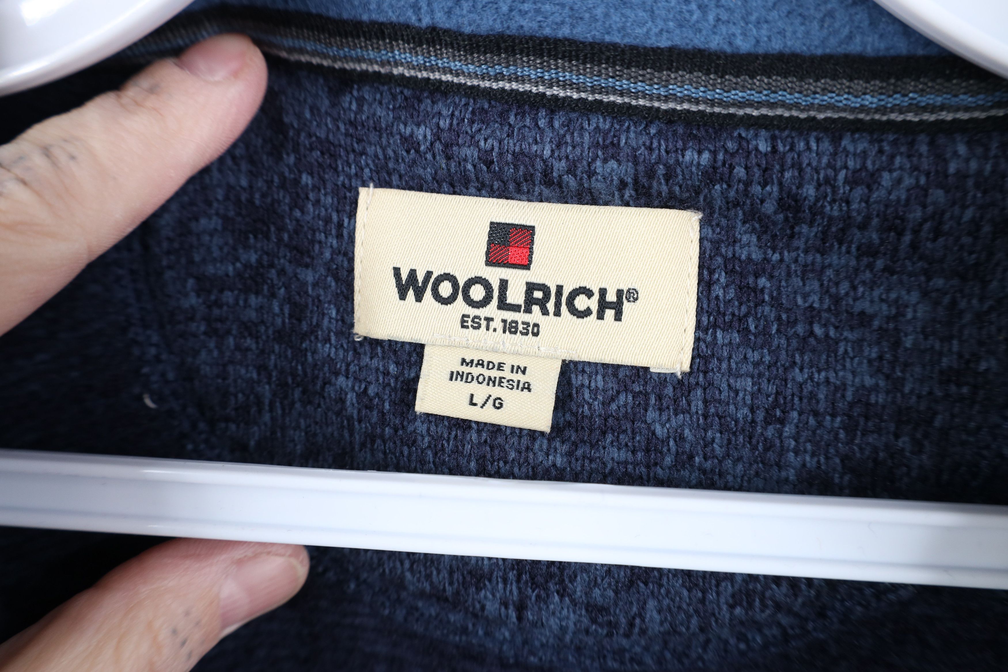Woolrich Woolen Mills Vintage Y2K Woolrich Knit 1/4 Half Zip Pullover Sweater Blue Size US L / EU 52-54 / 3 - 7 Thumbnail