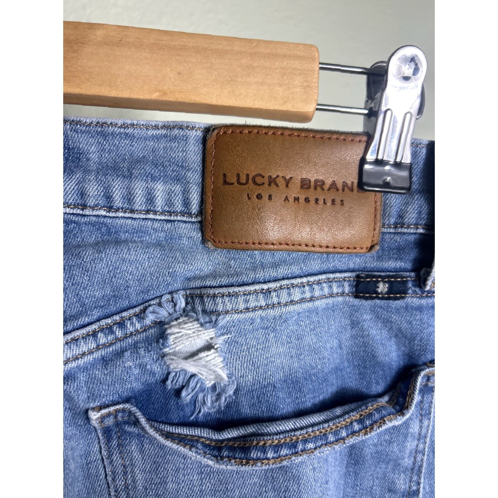 Lucky Brand Lucky Brand Bridgette Skinny Jeans - Light Wash Distressed High Rise 6R 27x29 Women Size ONE SIZE - 7 Thumbnail