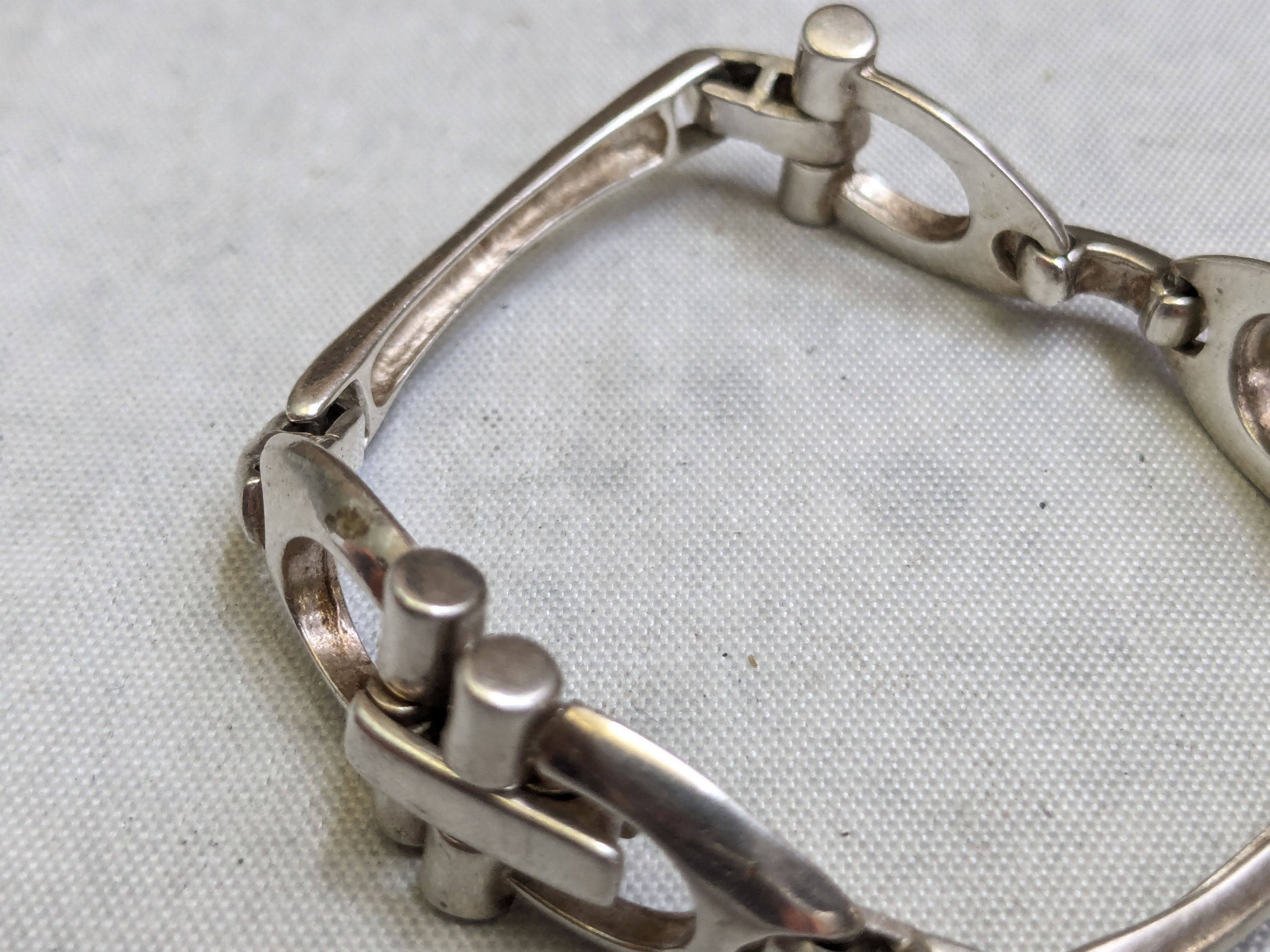 Jewelry Vintage Sterling Silver Bracelet Equestrian 6.75" Size ONE SIZE - 6 Thumbnail