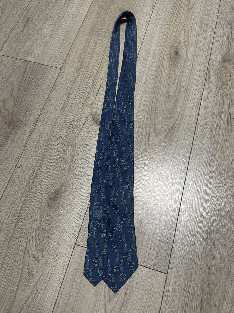 Hermes Hermes Tie Silk Necktie Koalas Bears Climbing Tree 7282 MA Size ONE SIZE - 2 Thumbnail