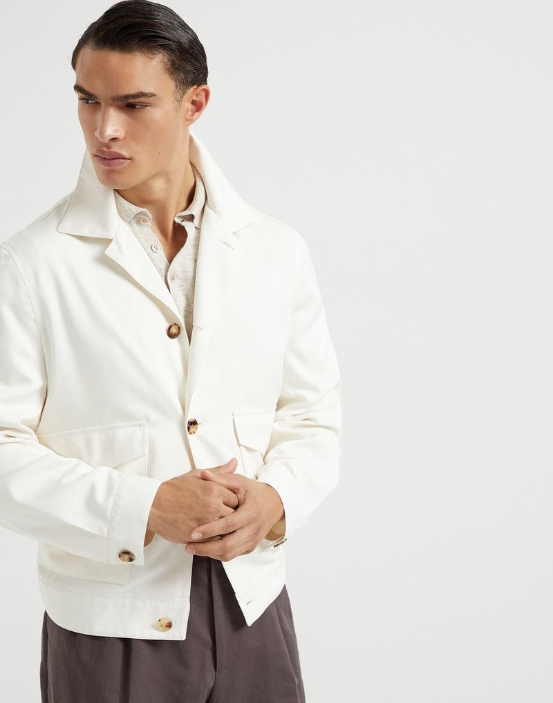 Brunello Cucinelli o1la1rc1a0326 Délavé Jacket in Ivory Size US S / EU 44-46 / 1 - 1 Thumbnail