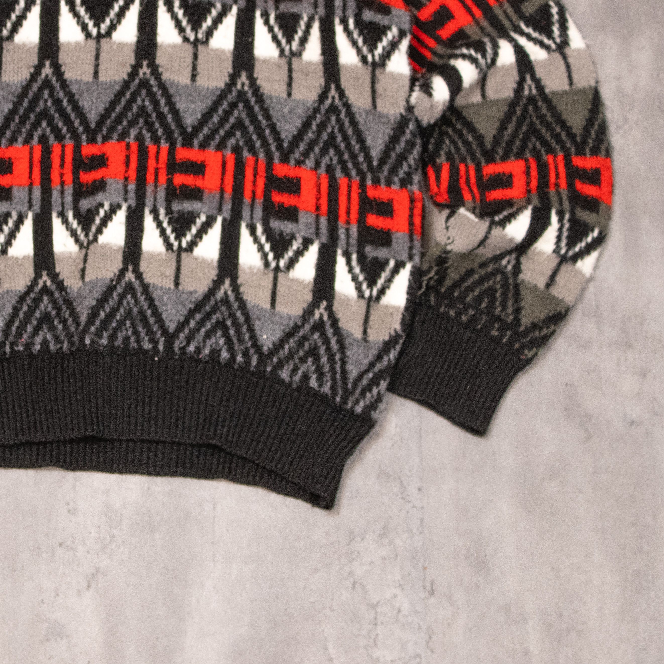 Japanese Brand Vintage 90's AOP Aztex Knitted Crewneck Sweater Size US M / EU 48-50 / 2 - 3 Thumbnail