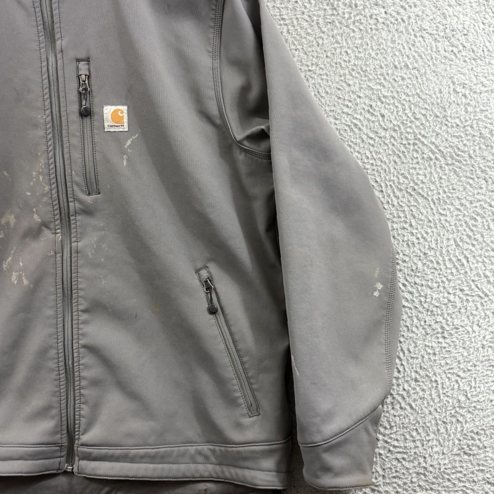 Carhartt VINTAGE Carhartt Crowley Jacket Men XL Gray Fleece Lined Rain Defender Soft Shell Hooded Size US XL / EU 56 / 4 - 5 Thumbnail