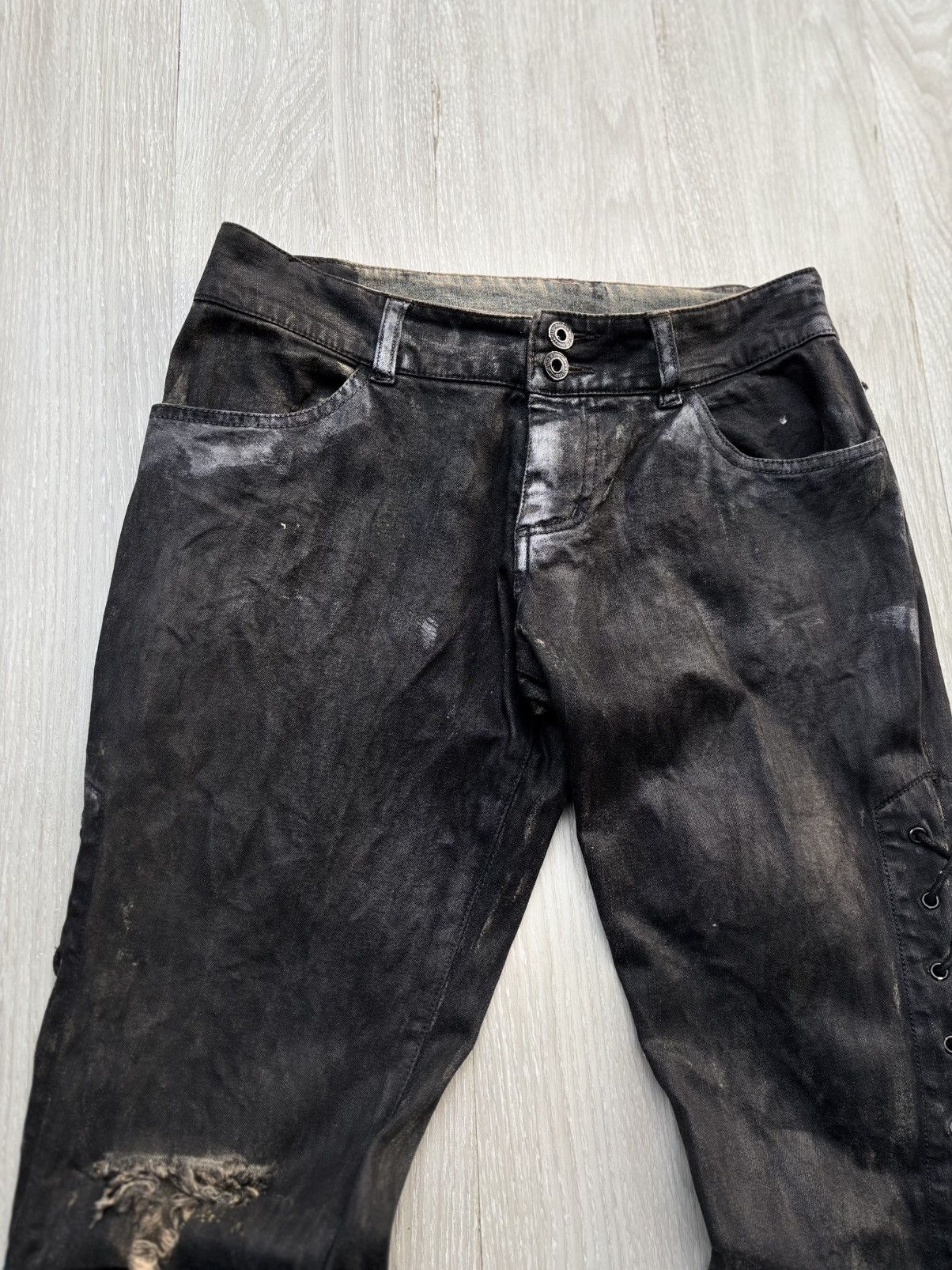 Japanese Brand VERTGARMENTS lace up flare jeans Size US 28 / EU 44 - 2 Thumbnail