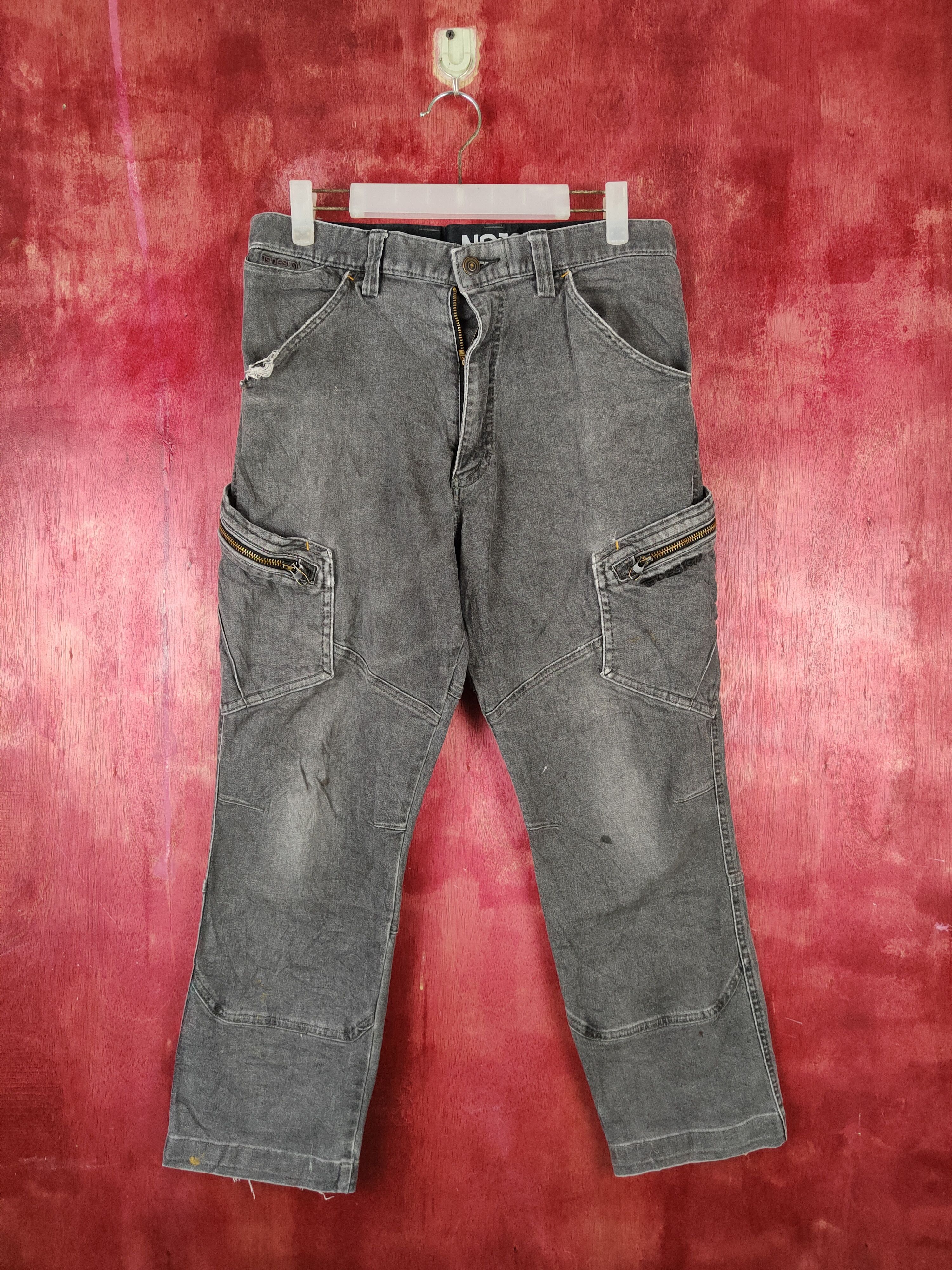 image of Vintage Ts Design Black Multipocket Tactical Denim S1274 in Black Denim, Men's (Size 32)