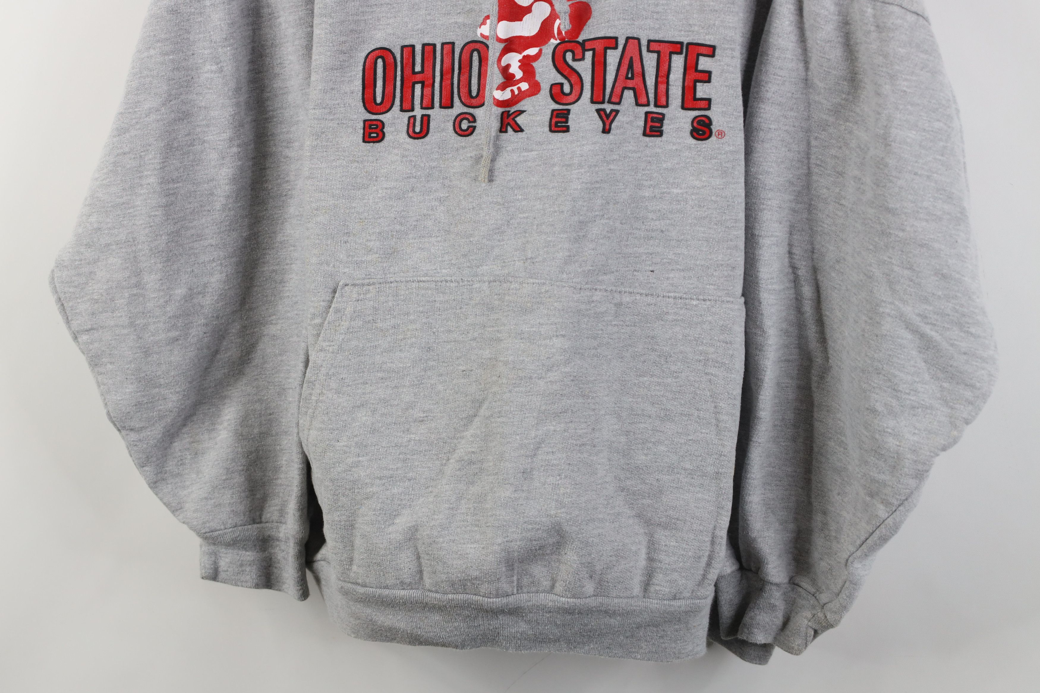 Vintage Vintage 90s Spell Out Ohio State University Hoodie Gray Size XXL / US 16-18 / IT 52-54 - 3 Thumbnail