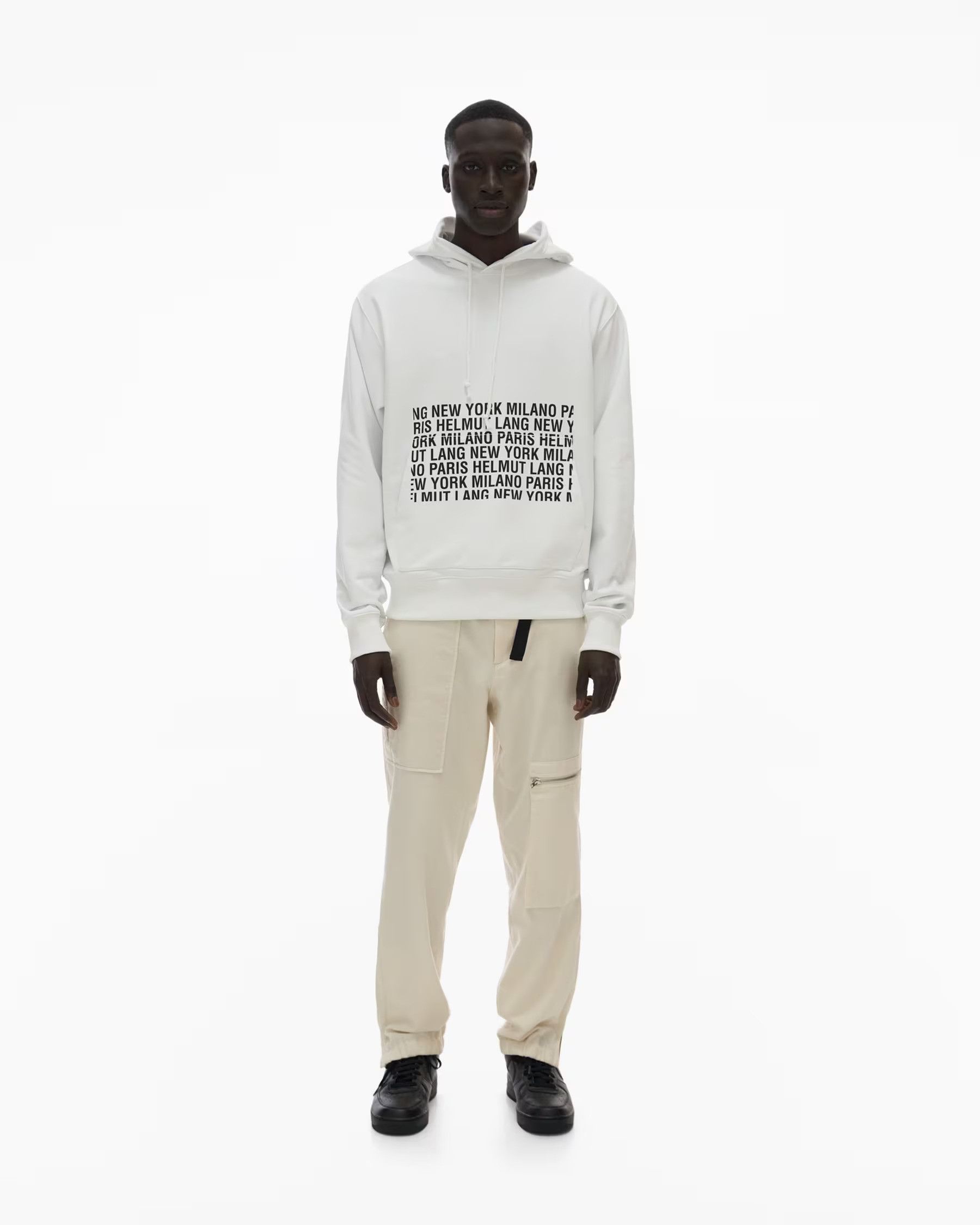 Helmut Lang White Box Logo Hoodie Size XL / US 12-14 / IT 48-50 - 6 Thumbnail