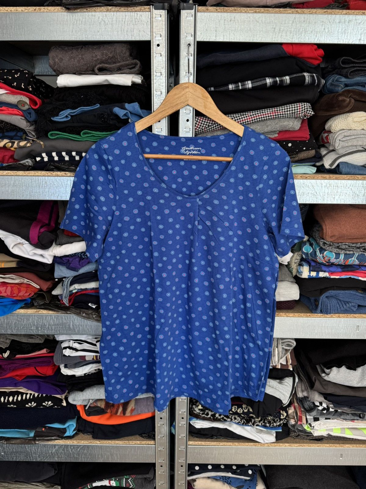 Gudrun Sjoden Gudrun Sjoden T Shirt Top Floral Print Stretch Blue Size M Size M / US 6-8 / IT 42-44 - 1 Thumbnail