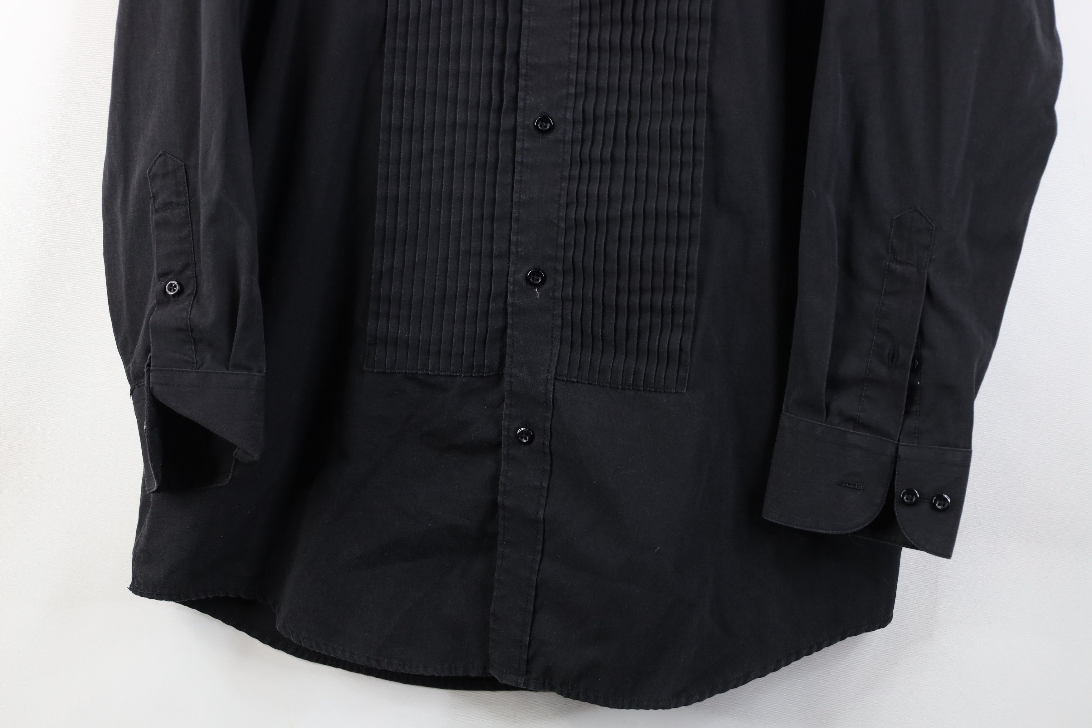Vintage Vintage 90s Streetwear Formal Tuxedo Button Shirt Black Size US M / EU 48-50 / 2 - 3 Thumbnail