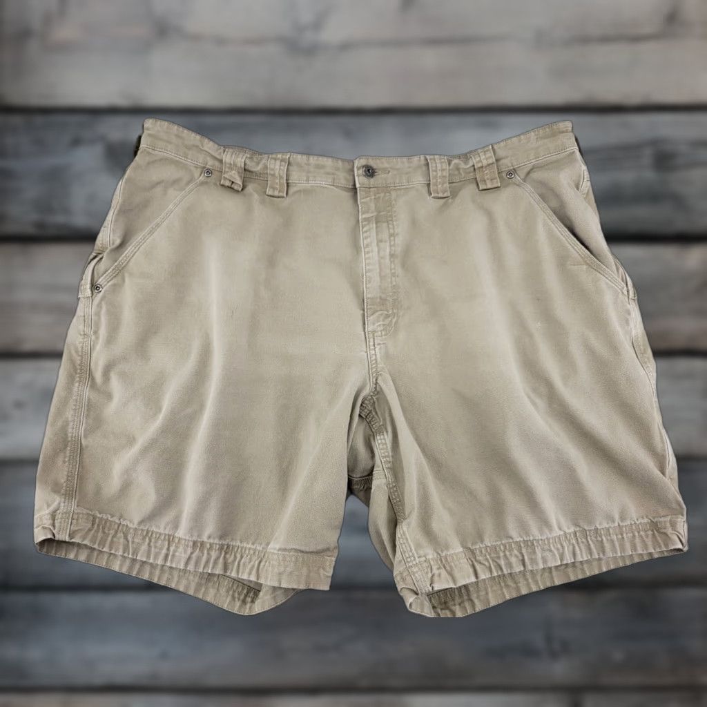 Vintage VINTAGE Duluth Men's Flex Fire Hose Carpenter Shorts Khaki 44 Relaxed Cargo Pockets Hammer Loop Mens Size US 44 / EU 60 - 1 Thumbnail