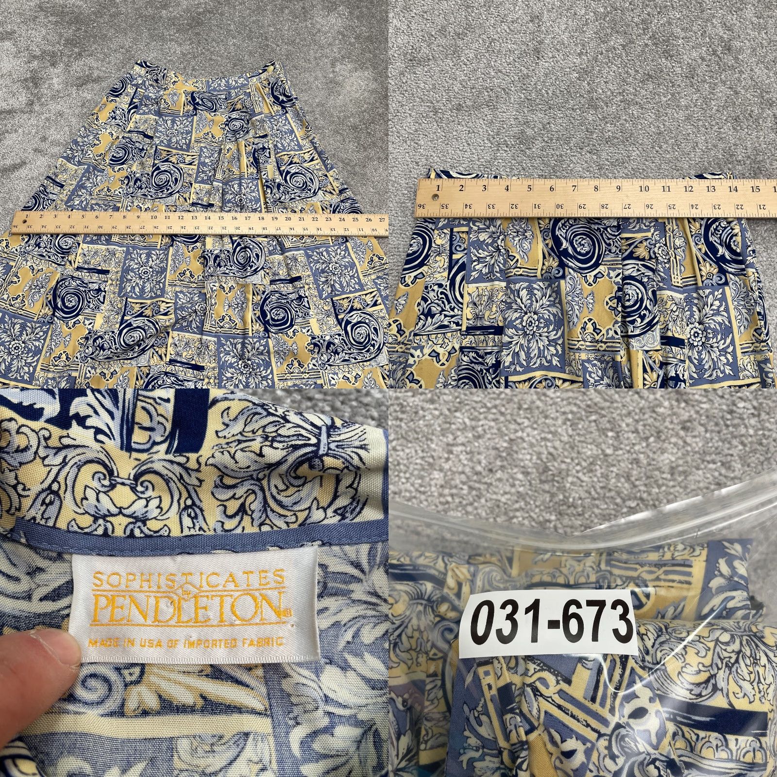 Pendleton Pendleton Vintage Set Of 2 Pleated Skirt Blouse Women 10 Multi Floral Coordinate Size L / US 10 / IT 46 - 11 Thumbnail