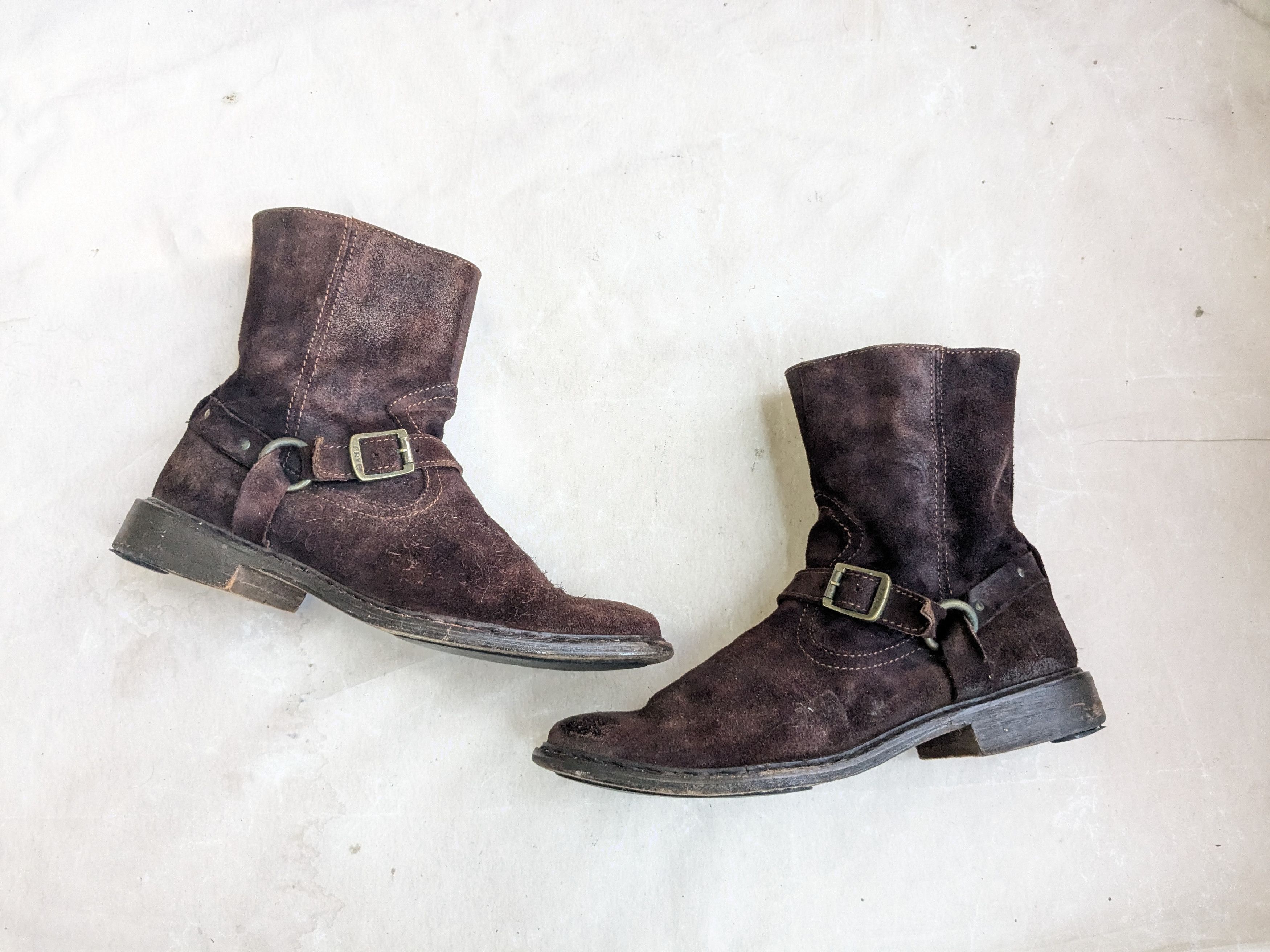 Frye Frye Engineer Boots Brown Leather 9 D Motorcycle Biker Size US 9 / EU 42 - 1 Thumbnail