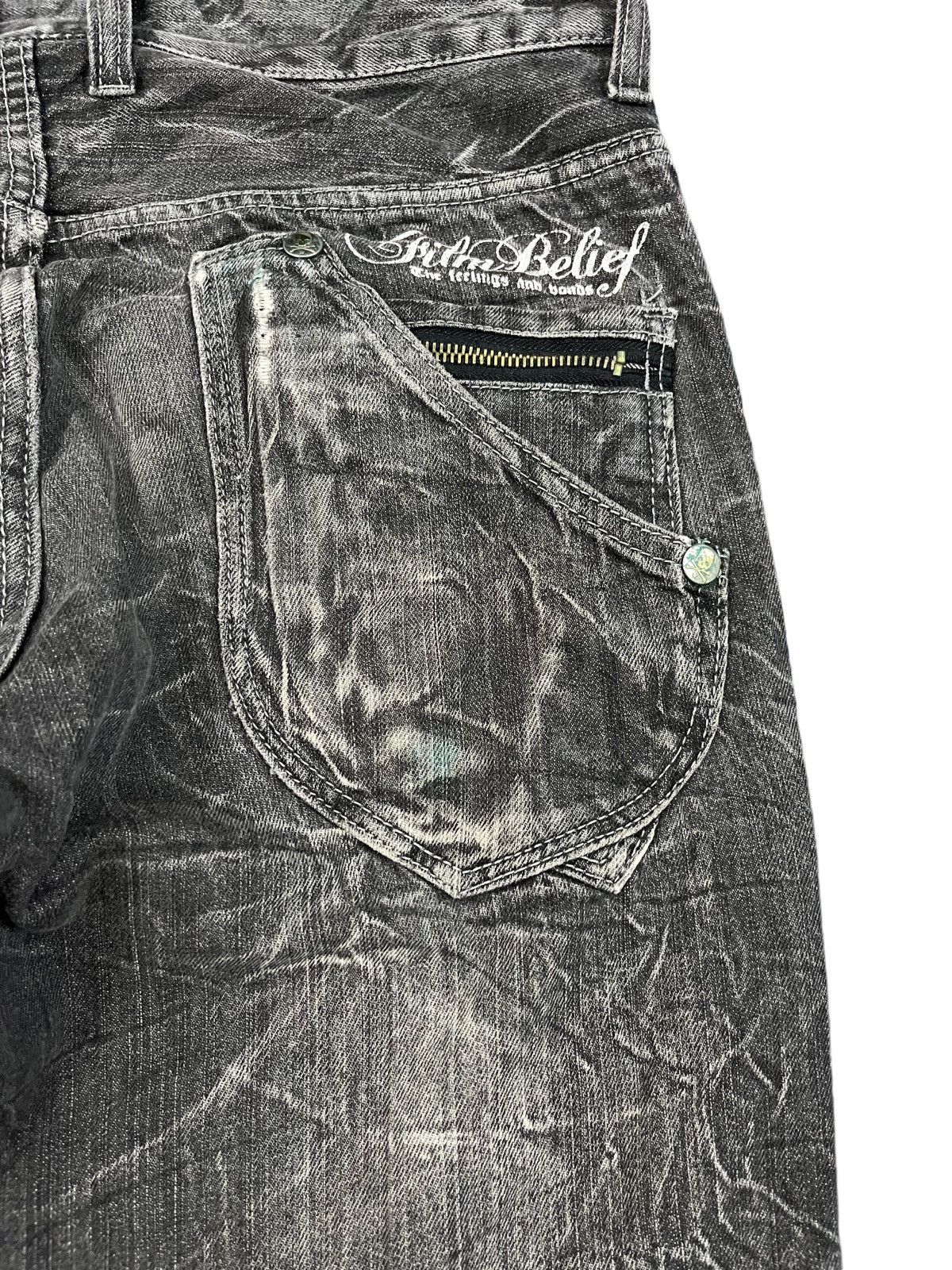 Le Grande Bleu (L.G.B.) Vintage Double Focus Punk Denim Size US 31 - 11 Thumbnail