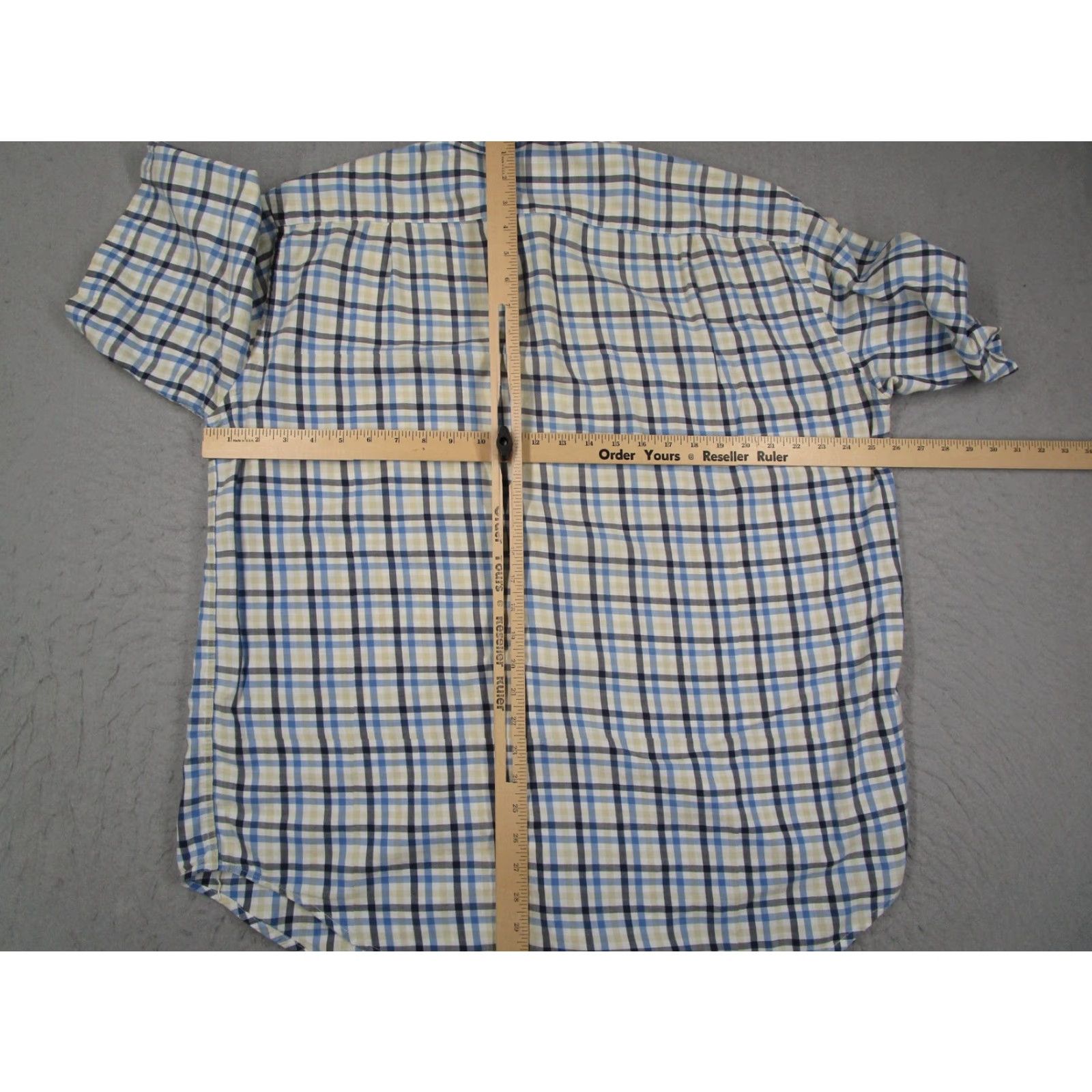Vintage Beretta Shirt Mens XL Blue White Plaid Short Sleeve Button Down Cotton Casual Shirt Button-Down Collar Front Pocket Classic Fit Men’s Not Vintage Size US XL / EU 56 / 4 - 6 Thumbnail
