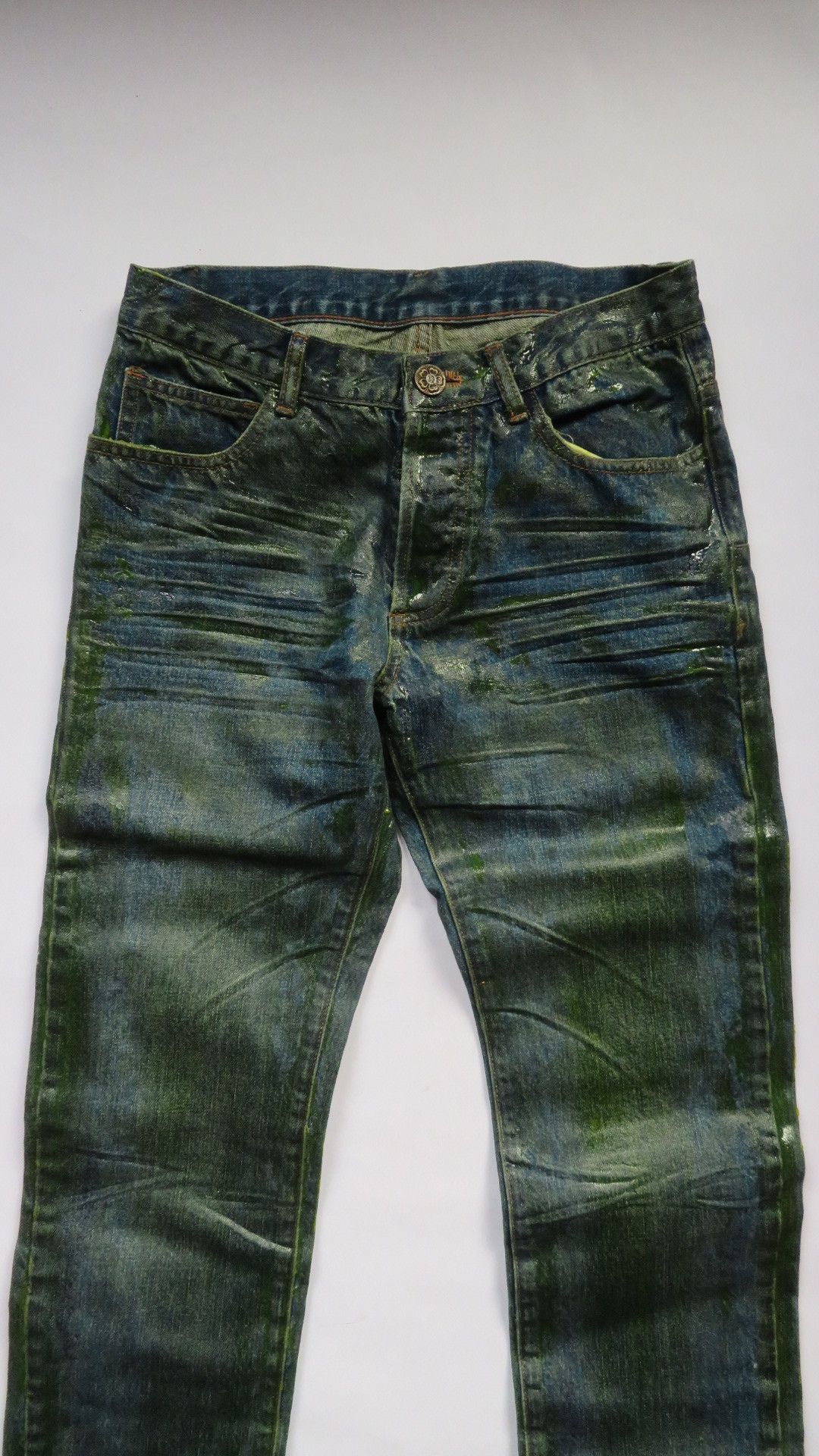 Other Green Waxed Denim Dior Homme Style Size US 28 / EU 44 - 2 Thumbnail