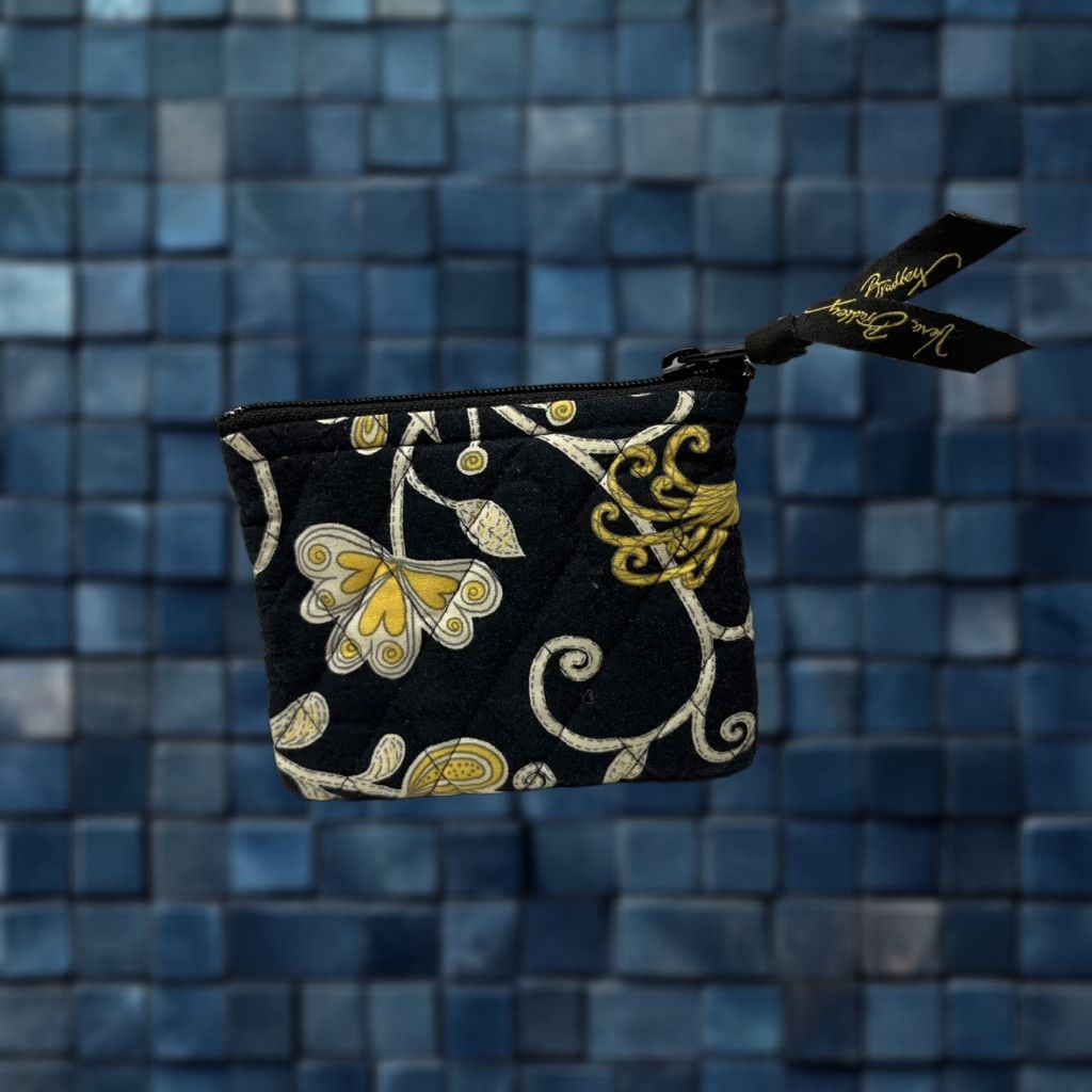Vera Bradley Vera Bradley Coin Purse Pouch Wallet Daisy Floral Yellow Black White Zip Closure Womens Size ONE SIZE - 1 Thumbnail