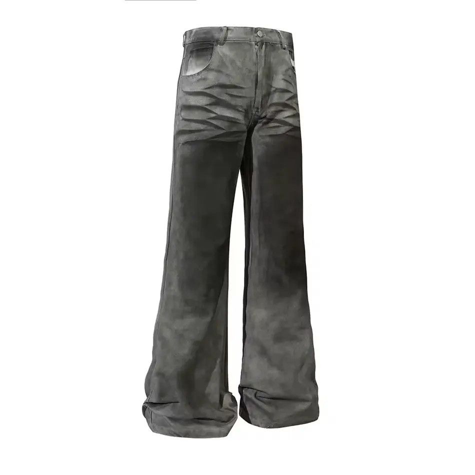 Japanese Brand Washed Pleated High Street Straight Loose Jeans Pants Size US 30 / EU 46 - 1 Thumbnail